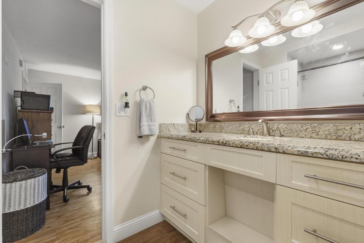 Amazing corner ground floor unit in the heart of Coral Springs! One of the largest units in the area, featuring a spacious porch with a separate laundry room and an additional exterior storage closet complete with shelving! a rare and incredibly convenient. Parking is no issue here, the unit includes two assigned parking spaces directly in front of the entrance, plus guest parking available, a very rare find in Coral Springs! Features include, Impact windows throughout, beautiful porcelain tile and wood flooring, tastefully updated open kitchen with wood cabinetry and granite countertops,tons of natural light from every window, new dishwasher, water heater & A/C with brand new compressor Community pool and clubhouseLocated in a great school district, walking distance to shopping
