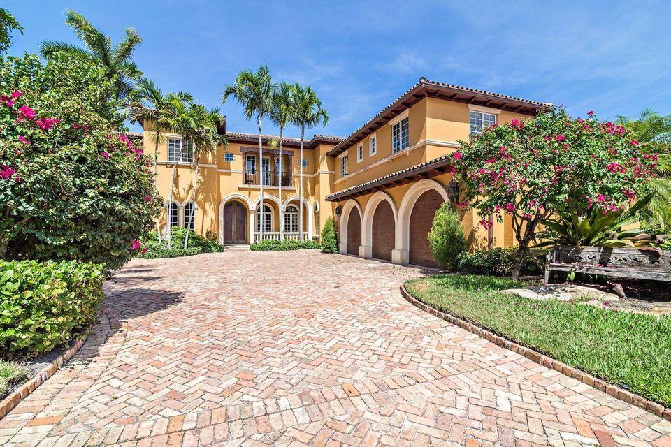 The most spectacular direct intracoastal Estate in West Palm Beach! Breathtaking waterfront views from most bedrooms and living areas. This Mediterranean home offers 9,100 SF, 7 bedrooms and 6.5 baths. Built by one of the areas foremost builders in 2002 this estate features high ceilings, exquisite finishes, beautiful hand painted detail, dock & lift, pool, spa, summer kitchen, pergola with mosaic tiled columns, hurricane impact windows and doors, 3 car garage with pecky cypress doors and electric privacy gates.