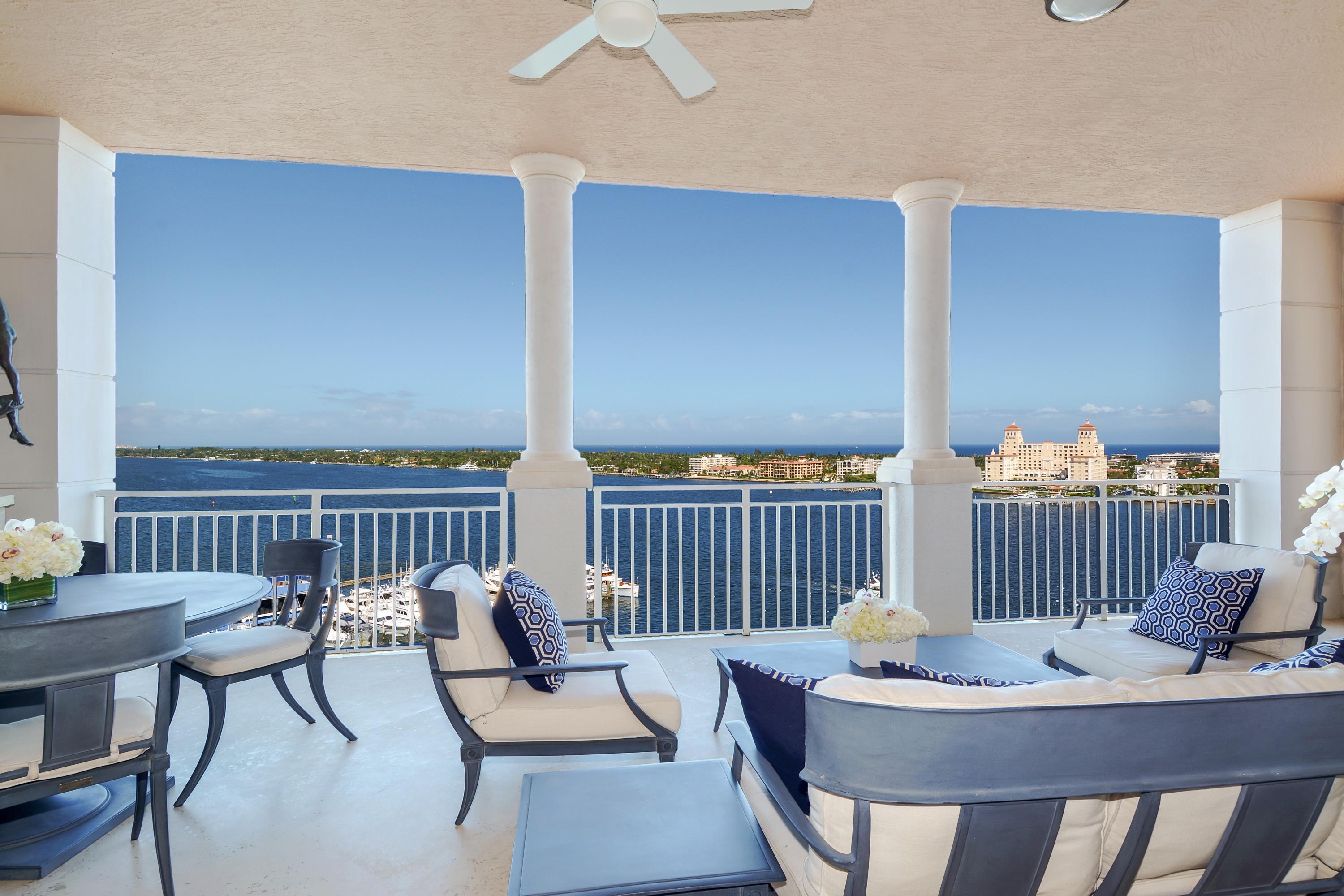 Luxury waterfront living at One Watermark! Exquisitely renovated and redesigned  - beautiful views of Intracoastal, ocean, Palm Beach & West Palm Beach from 3 separate terraces.
Exclusive amenity building includes movie theater, gym, board room, entertainment room & guest room suites.