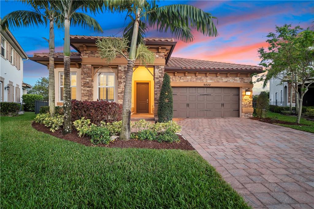 Amazing Opportunity To Live In MiraLago! 4 Beds, 3 Baths, Waterfront, Pool & Spa Home Situated On A Quiet & Friendly Cul-Del-Sac & Oversized Pie Shaped Lot w/2 Car Garage! Freshly Painted Interior. Carlyle Model Features Impact Windows & Doors, Ceramic Tile In Main Areas, Plantation Shutters Throughout, Carpeting In 3 Beds & Wood Floors In Primary Bed. His & Hers Walk-In Closets, Primary Bath w/Glass Enclosed Shower, Roman Tub w/Jets, Dual Sinks, & Granite Counters. Spacious Kitchen w/Granite Counters, Island, & Tile Backsplash, White Wooden Cabinets & Gas GE Stainless Appliances! Huge Fenced In Backyard Perfect For Family, Upgraded Landscaping, $60,000 Upgraded Modern Pool w/Overflowing Spa Overlooking Tranquil Lake, 24-Hour Manned Gated Community w/Resort Style Amenities, & A-Schools!