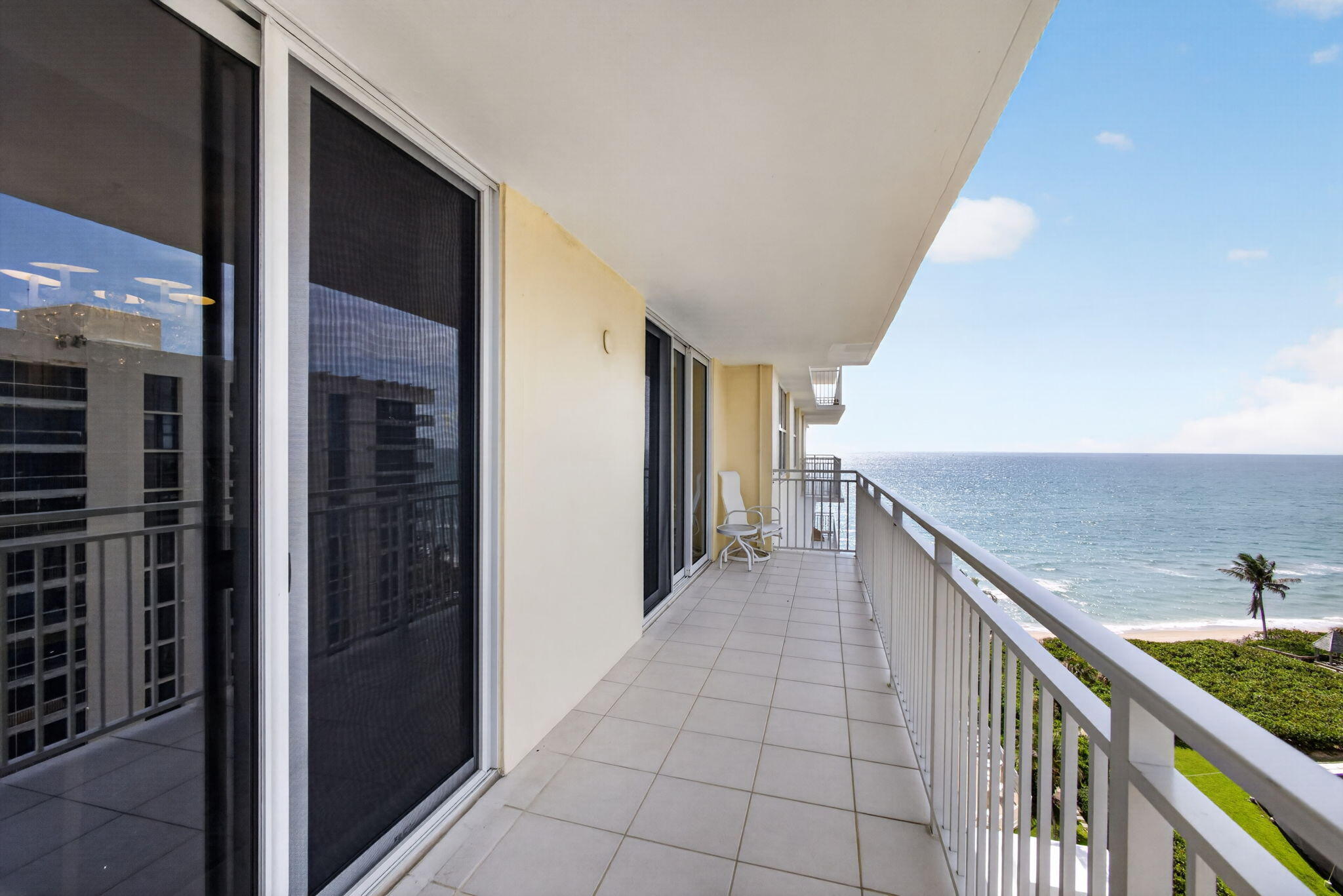 Oceanfront Elegance at Brigadoon, Juno Beach. The turquoise waters are yours on Juno Beach. Watch nature in your backyard, nesting turtles, excellent fishing, birds, all kinds of sea life, ocean breezes and incredible sunrises and sunsets. A spacious 1760 sq. ft. 2 bedrooms/2 baths with sweeping ocean and city views. Unit features two private balconies and a spacious living and dining area. Underground garage owner parking, this unit has a double parking space fitting two full size cards back to back.   The residents enjoy resort-style amenities, fitness center, heated pool, and direct beach access.