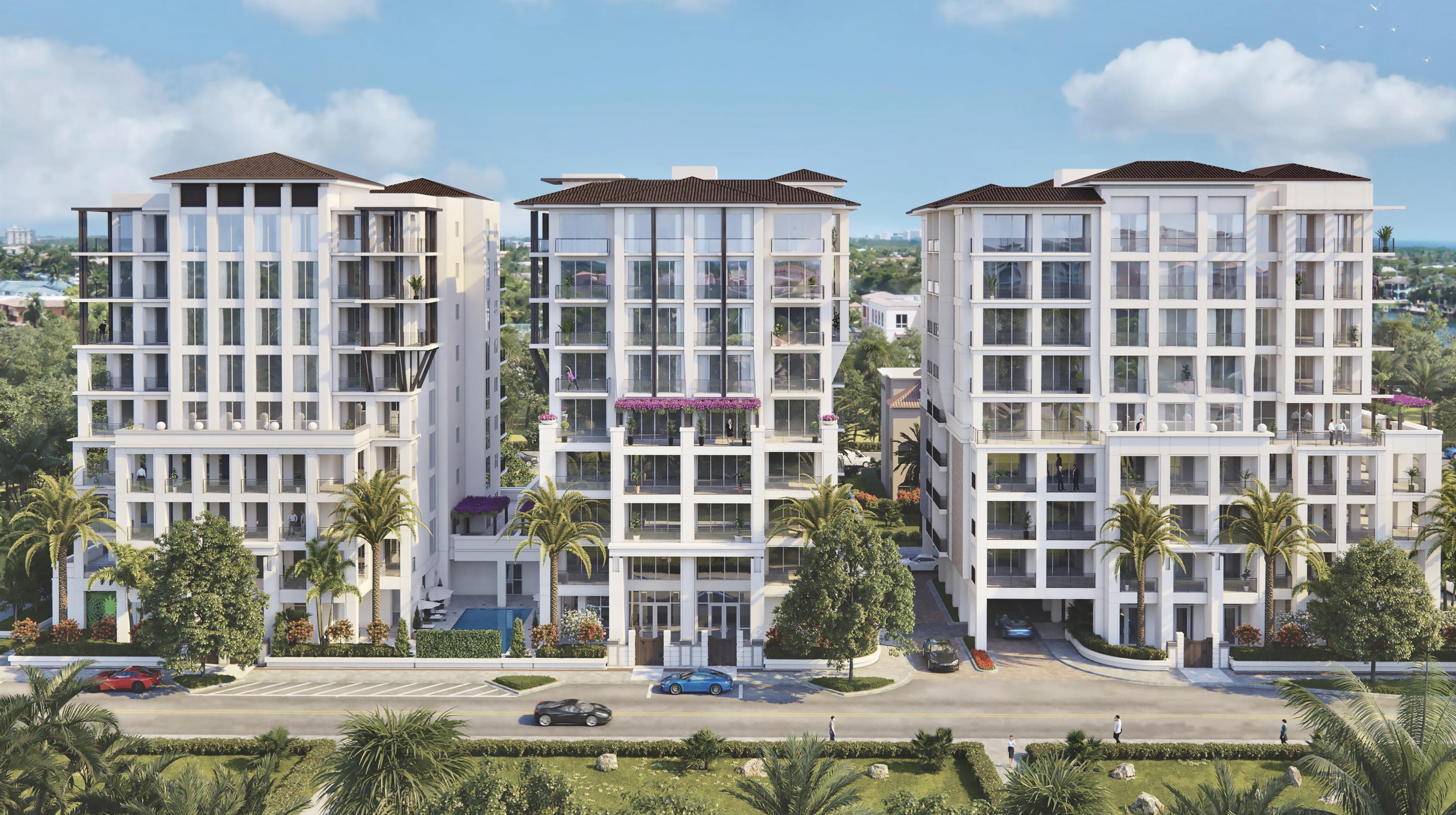 TUCKED AWAY IN A QUIET SANCTUARY AT THE INTERSECTION OF CITY & SEA, THIS MODERN WORK OF ART WILL RISE ABOVE THE PREMIER ADDRESS IN ALL OF BOCA. 48 LUXURIOUS BOUTIQUE RESIDENCES WILL FEATURE THE FINEST FINISHES & AMENITIES. OWNERS WILL ENJOY DUAL ENTRY PRIVATE ELEVATOR ACCESS DIRECTLY INTO THEIR RESIDENCE. EACH HOME WILL HAVE 270 DEGREES OF NATURAL LIGHT, EUROPEAN KITCHENS & TOP OF THE LINE APPLIANCES. RESIDENCES WILL HAVE WOLF GAS BARBECUE GRILLS BUILT INTO OUTDOOR TERRACES. AMENITIES INCLUDE TWO ASSIGNED PARKING SPACES PER RESIDENCE, A WELLNESS PLAZA, FEATURING FITNESS CENTER, BOUTIQUE POOL AND CLUB ROOM FOR ENTERTAINING. JUST STEPS AWAY FROM THE FINEST BEACHES, RESTAURANTS, SHOPPING, ENTERTAINMENT AND PLANNED MULTI-MILLION DOLLAR WATERFRONT PARK LOCATED RIGHT OUTSIDE THE BUILDING'S LOBBY