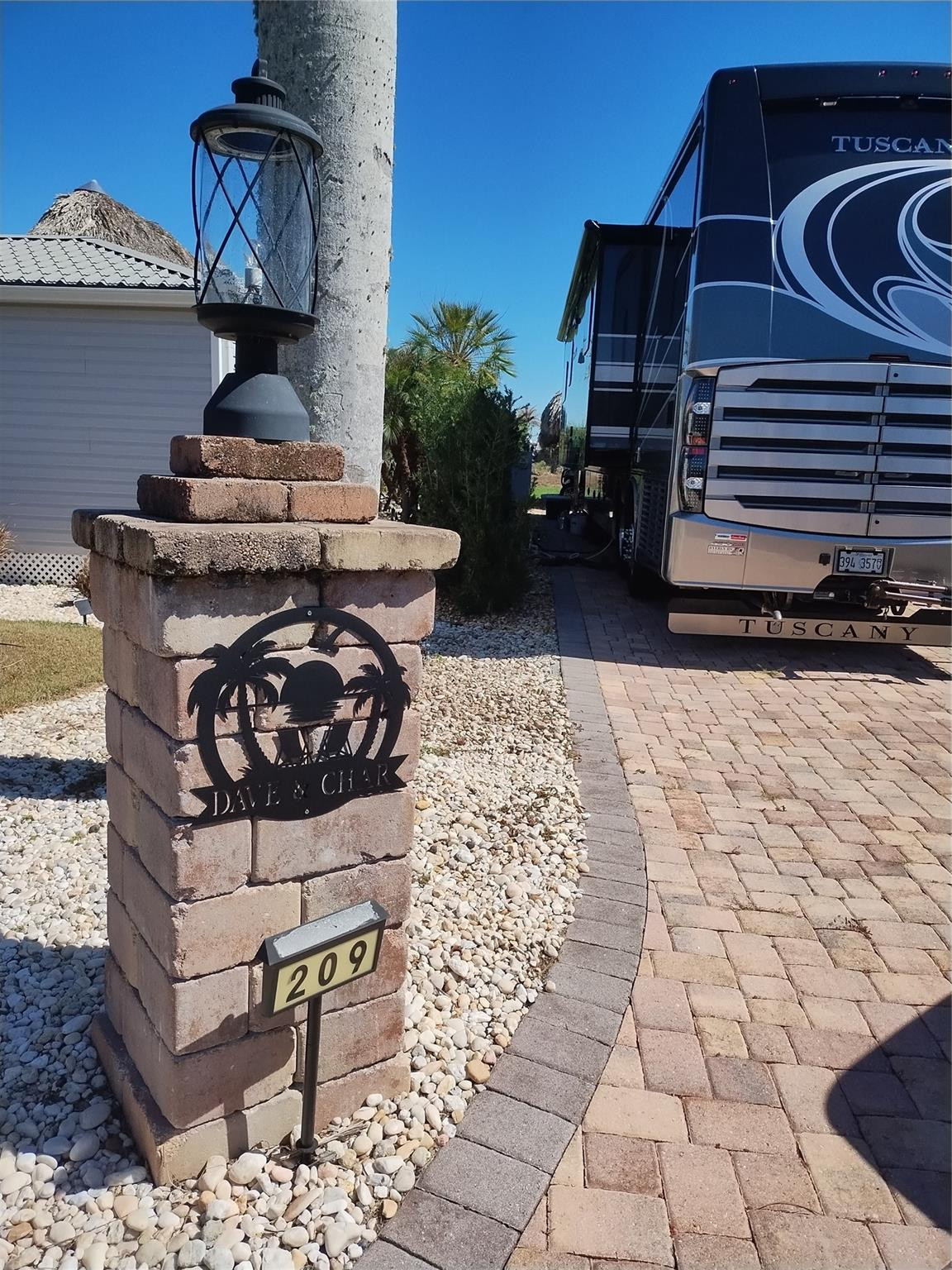 SILVER PALMS 5 STAR RV VILLAGE. LOT 209 Amazing opportunity. Best VFM in community.  Lot 209 nestled on the PRESERVE with an outstanding view of nature, wild & song birds, beautiful sun rise & sets. Authentic extra spacious 758sf Tiki, w additional golf cart lean to, re-thatched 2022. Full cover roll blinds, elect, ceiling fan, TV Mount area, table & 4 chairs included. Generous 12x16 Casita w new dbl French entry doors, fully equipped, incls washroom, kitchen, dishwasher, washer/dryer, ceramic backsplash.  Easy access for 45ft rig, lush landscape plus weather hardy mature shrubs.  HOA/COA Clubhouse, library, card room, billiards, gym, pool, pool bar. spa, dog park, Activity Calendar, special eventsApprox 2600 sf pavers, decorative brick faced retainer wall on preserve side.