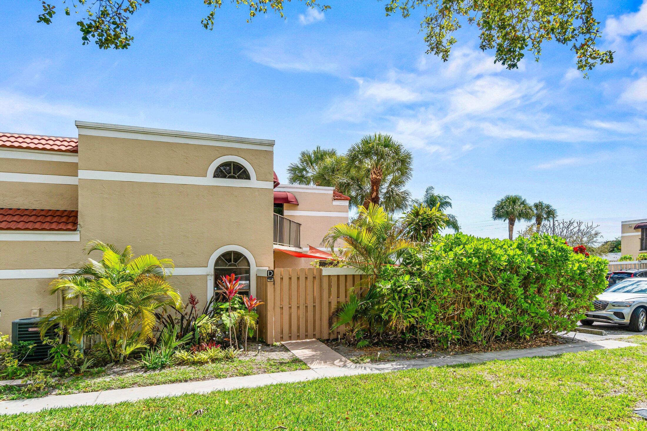 Your opportunity to own in East Delray Beach!  This is a well maintained 3 bedroom x 3 bathroom home with a great floorplan featuring a bedroom + full bathroom on the first floor. Located in the lovely Chateau Wood community with a "woodsy" feel and great open spaces.  No age restrictions, pet friendly, 2 swimming pools and a tennis court. Situated in a cul-de-sac with 2 designated parking spaces infront and a lake at the end. A private courtyard with sun shade sail is perfect for entertaining and gardening.  Storage space under staircase, an upstairs laundry closet and 2 ensuite bedrooms, which have access to the upstairs balcony. Approximately 3 miles from the beach and 12 minutes to downtown Delray and the vibrant Atlantic Avenue for shopping and dining. Close to schools and the I95.
