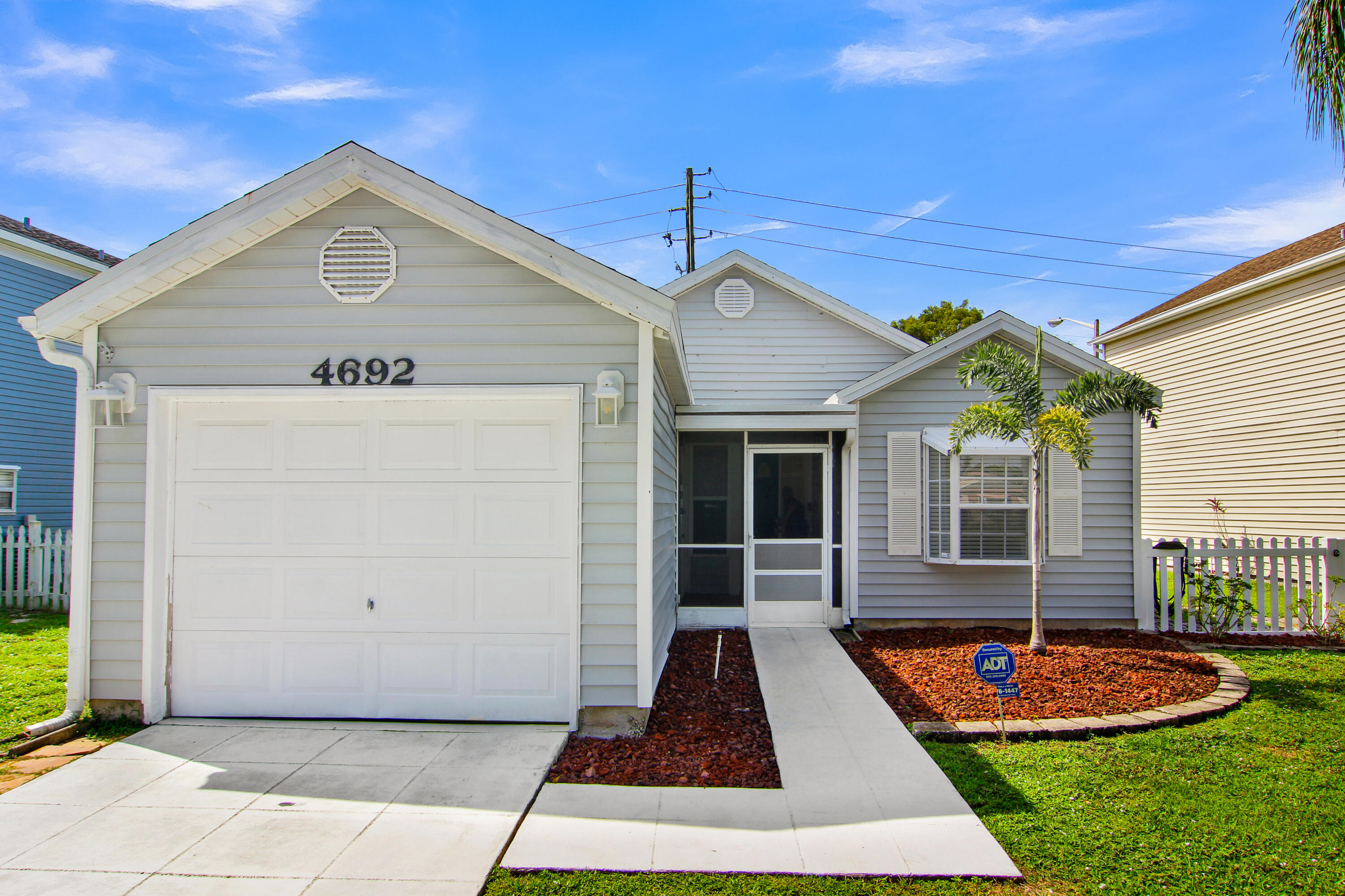 Impeccably maintained single-Family residence, nestled in one of the areas sought after communities with low HOA fees. Every detail reflects exceptional pride of ownership, offering a truly move-in ready home.A welcoming foyer sets the stage for the thoughtfully designed open-concept split floor plan, showcasing soaring vaulted ceilings, new flooring, fresh designer paint,new base boards, updated switch plates and receptacles throughout.The gourmet kitchen is beautifully appointed with rich solid wood cabinetry, gleaming granite countertops and an open layout that overlooks the main living spaces. Master suite complete with updated walk in shower and closet. Major improvements including newer roof, electric water heater, refrigerator and a replaced garage door opener."MR Clean Lives here"  Bring your fussiest buyer.Call Listing agent for your private tour. Fee includes common grounds maintenance pool, tennis courts, cable & internet.