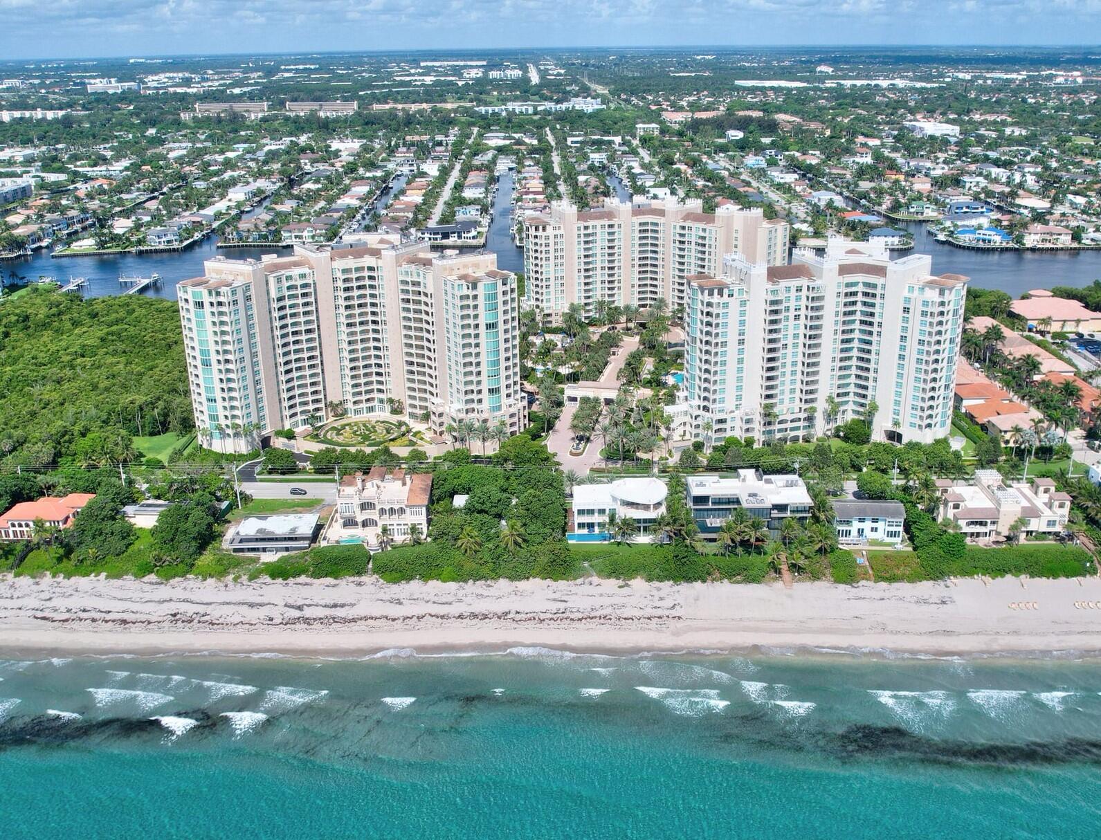 IMMACULATE CORNER APARTMENT WITH AMAZING PANORAMIC VIEWS OF OCEAN, INTRACOASTAL AND CITY.
A TRUE THREE BEDROOM WITH THREE AND A HALF BATHS. DESIGNED AND FURNISHED BY P & H INTERIORS. SOME OWNER FINANCING IS AVAILABLE. BEING SOLD COMPLETELY FURNISHED READY TO MOVE IN. TWO GARAGE PARKING SPACES INCLUDED WHICH IS A REQUIREMENT AT TOSCANA IF YOU HAVE TWO CARS. NEW AC UNIT AND HOT WATER TANK.