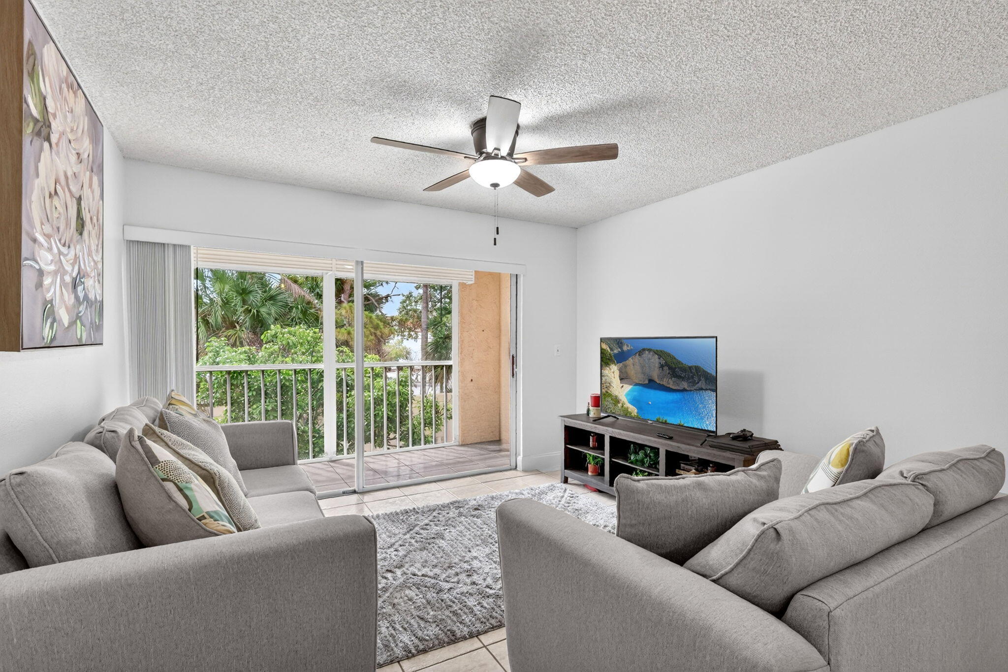 MOVE-IN ready condo just off US1 in a prime location near shopping, dining, beaches and hospital. Features low HOA and modern upgrades throughout, including an updated kitchen with new appliances, new cabinets, granite countertop and a pass-through breakfast bar—perfect for entertaining. Bathrooms have been updated, new shower, sinks and toilets. The condo has tile flooring throughout, new baseboards, updated lighting fixtures and ceiling fans, with fresh interior paint. NEW ROOF in 2022. Relax on the screened-in patio and enjoy abundant natural light in this bright, inviting home. All ages welcome. Condo is currently occupied until, end of July, so 24 -48 hours' notice will be required for showing and some furnishings are negotiable.
