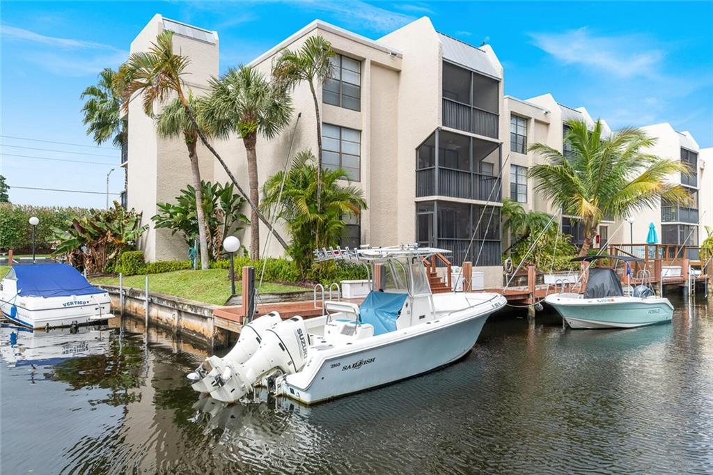 This is it!! Waterfront, deep-water access in east Boca Raton . . .including a DEEDED DOCK! Just a few minute boat ride to Boca Raton inlet! Magnificent features include tiled floors throughout; wood cabinets; marble counters; knockdown walls; beautiful moldings; renovated bathrooms; oversized walk-in closets & more! Enjoy the split-bedroom plan, eat-in kitchen, large family area and screen-enclosed patio! Unique renovation provides for interior washer/dryer hookup and HUGE master closet. Deeded dock is on open-end of canal, and has been completely refurbished- from pilings to decking! Community offers 24-hour manned guard gate, 6 pools, tennis, clubhouse & more! Recent assessment paid in full!(Dock accommodates boat to 25')