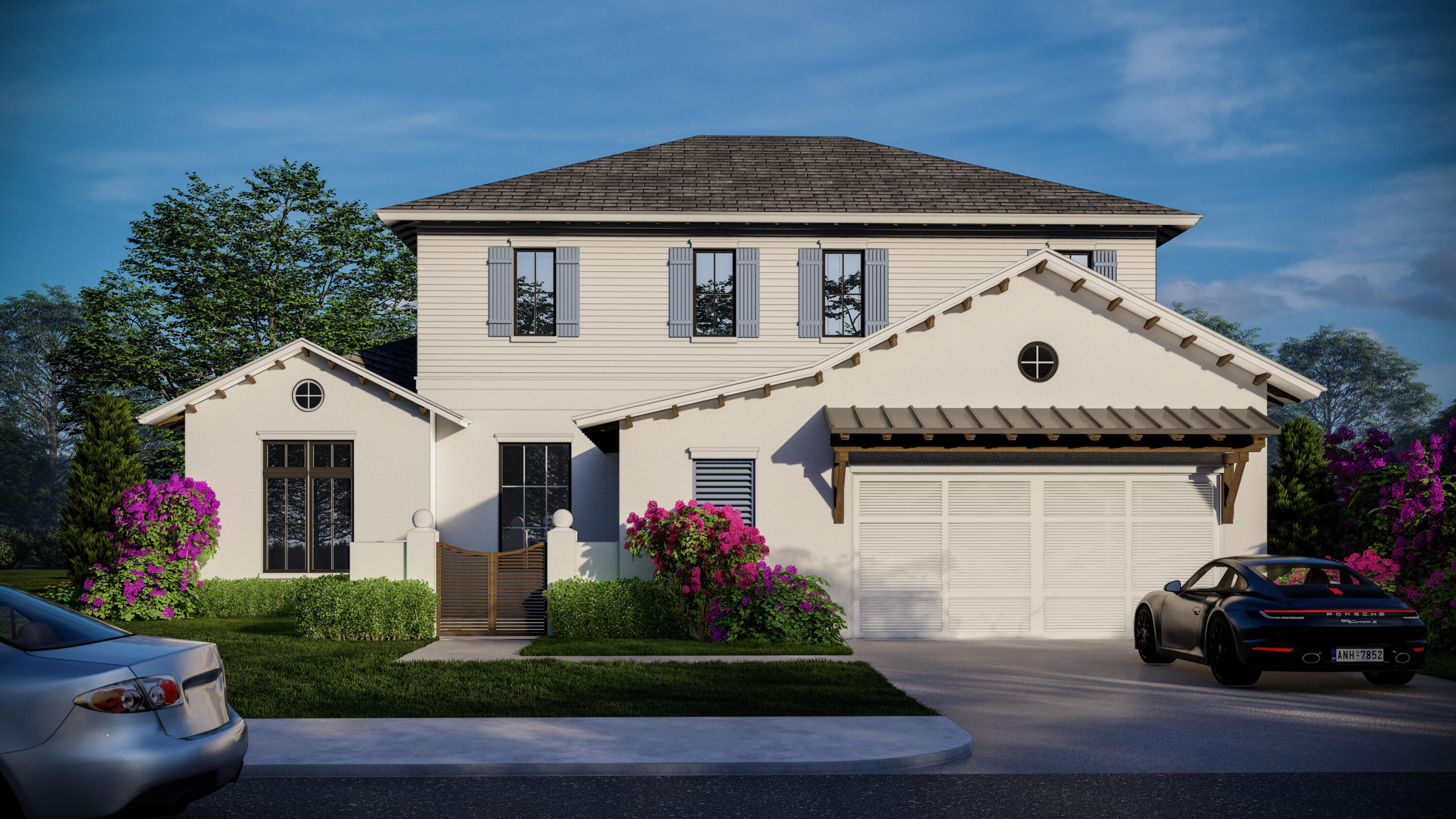This exceptional new construction two-story residence offers the perfect blend of modern luxury, thoughtful design, and prime location. CBS construction with a cement tile roof, this impressive home has 5 spacious bedrooms, 5 full bathrooms, and 2 powder rooms. Situated on an expansive 9,750 sq ft lot, the home enjoys a desirable southern exposure, allowing natural light to fill the interior walls while also sun-drenching the pool area and its beautifully designed backyard. The orientation creates a bright, inviting atmosphere throughout the home and maximizes outdoor enjoyment year-round. Designed for both everyday living and entertaining, the property offers generous indoor and outdoor spaces, complemented by a private pool and lush landscaping that creates a true backyard retreat.  Ideally located just moments from the scenic Flagler Drive bike trail, residents can enjoy easy access to outdoor recreation along the Intracoastal. You're also within walking distance or a short drive to the world-renowned shopping and dining of Worth Avenue, as well as the pristine white sand beaches of the Atlantic Ocean. This is a rare opportunity to own a newly built, move-in-ready luxury home in one of South Florida's most desirable coastal locations, South of Southern Blvd., close to top-tier dining, shopping, and lifestyle amenities.