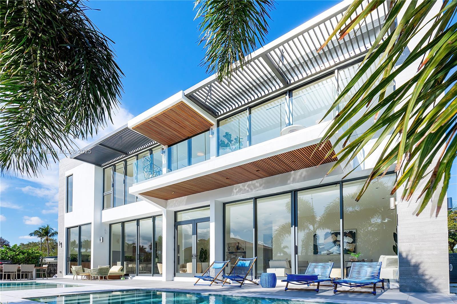 Welcome to a breathtaking waterfront masterpiece at 2320 LHP, completed in fall 2024. This home radiates modern elegance and luxury, nestled in a prime canal front location. The home boasts 5 spacious en-suite bedrooms, an office, and 6 bathrooms, including a full cabana bath, all adorned with Italian cabinetry for a seamless blend of style and functionality. The open space layout features a kitchen equipped with top-of-the-line appliances, perfect for culinary enthusiasts. Enjoy 80 feet of waterfront with a private boat dock, granting direct access to tranquil waters. The outdoor space is an entertainer's dream, featuring a charming pool, hot tub, and captivating water views. Inside, a private elevator ensures effortless access to all levels. A rare opportunity to own a slice of paradise