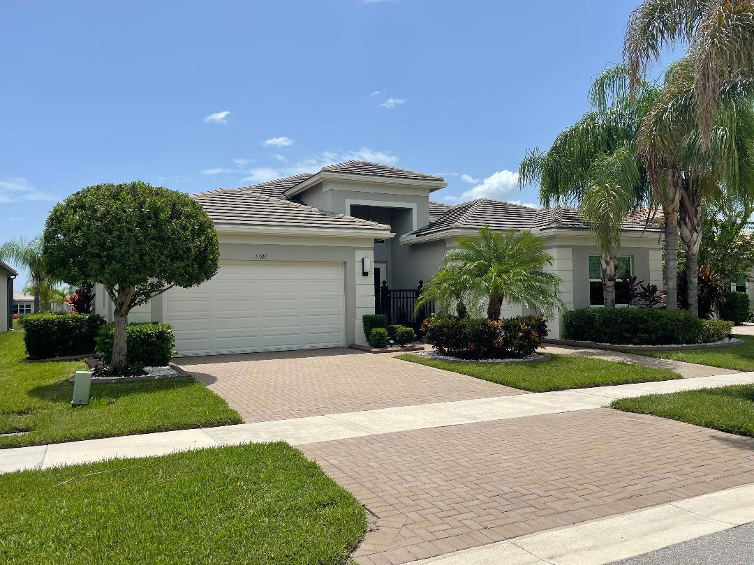 This custom Bianca home is 2 bedrooms plus large den and 3 bath and 2 cars plus golf cart garage home and is located in beautiful Valencia Cay at Riverland. You will be captivated by the magnificently custom appointments including a highly trimmed and cased foyer and adjoining family room. From the foyer your view carries you through the home to a spectacular panoramic view of the lake. With all the elements you'd expect from a truly luxury home, this home's open floorplan, well-appointed kitchen and inviting living areas provide a casual lifestyle. As well, custom trim and crown molding, custom designer paint colors an Many Upgrades.