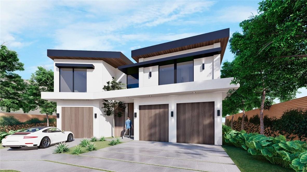 Contemporary new construction home located on 100 feet of water with highly desired Southern exposure!  Enjoy water views in every direction from your new home located in between 2 canals.  This contemporary design features an open first floor plan with 5 bedrooms, pantry, laundries on both floors, 3 car garage, and is elevator ready.  The outdoor living space includes a summer kitchen with retractable awning overlooking the contemporary pool and a concrete dock covered with the same paver material as the pool deck, extending your living space all the way to the waterfront.  Reserve today and pick the finishes to customize this home and make it your own!