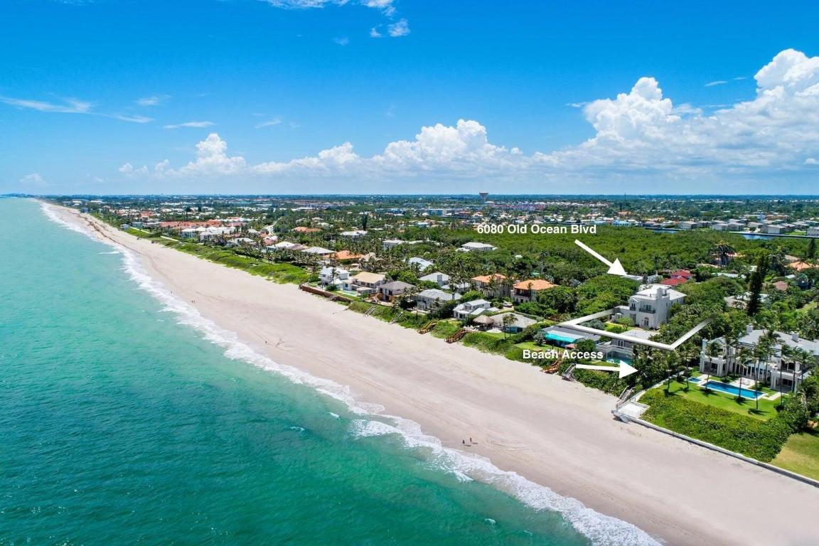 Unrivaled Coastal Elegance at 6080 Old Ocean Boulevard, Ocean Ridge. Discover a masterpiece of luxury living directly across from the Atlantic Ocean, with breathtaking views and effortless beach access just steps away. This fully reimagined 11,135 sq ft estate (6,351 sq ft air-conditioned) blends timeless sophistication with modern indulgence, ideally positioned between Palm Beach and Delray Beach. Enter a grand foyer with sweeping staircase and bespoke millwork, leading to 6 bedrooms, 7 full baths, and 1 half bath. Standout features include a custom home theater, curated wine cellar, gourmet kitchen with premium Thermador appliances, opulent primary suite, new white oak flooring, four fireplaces, sleek wet bar, and elevator to all levels. Recent upgrades: new metal roof, luxurious bathrooms, and designer finishes throughout. Enjoy a private outdoor oasis with expansive patio, covered loggia, summer kitchen, lush landscaping, and dual gated entrances. The rooftop terrace offers 360-degree panoramic views and a fireplace ideal for entertaining or relaxation. Nestled along scenic A1A in exclusive Ocean Ridge, with dedicated police patrol and serene privacy. Easy access to shopping, dining in Palm Beach, Delray Beach, and Boca Raton, plus nearby airports and major highways. This rare coastal gem redefines luxury living in an unbeatable location. An extraordinary opportunity.