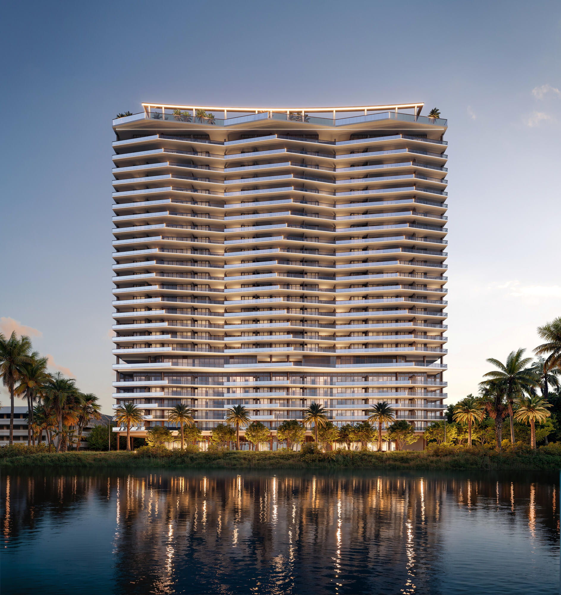 Experience refined waterfront living at The Berkeley, envisioned by the developer of The Bristol and designed by Arquitectonica. This expansive two-bedroom residence features light-filled interiors that flow seamlessly onto a deep west-facing terrace overlooking Clear Lake, creating a spectacular setting for sunset views and effortless indoor-outdoor living. Ideally positioned just moments from CityPlace, cultural destinations, and major transit corridors, The Berkeley offers exceptional connectivity while preserving a peaceful residential atmosphere. Residents enjoy private elevator entry, elevated finishes, thoughtfully curated amenities, and a sophisticated lifestyle within one of South Florida's fastest-evolving luxury markets.