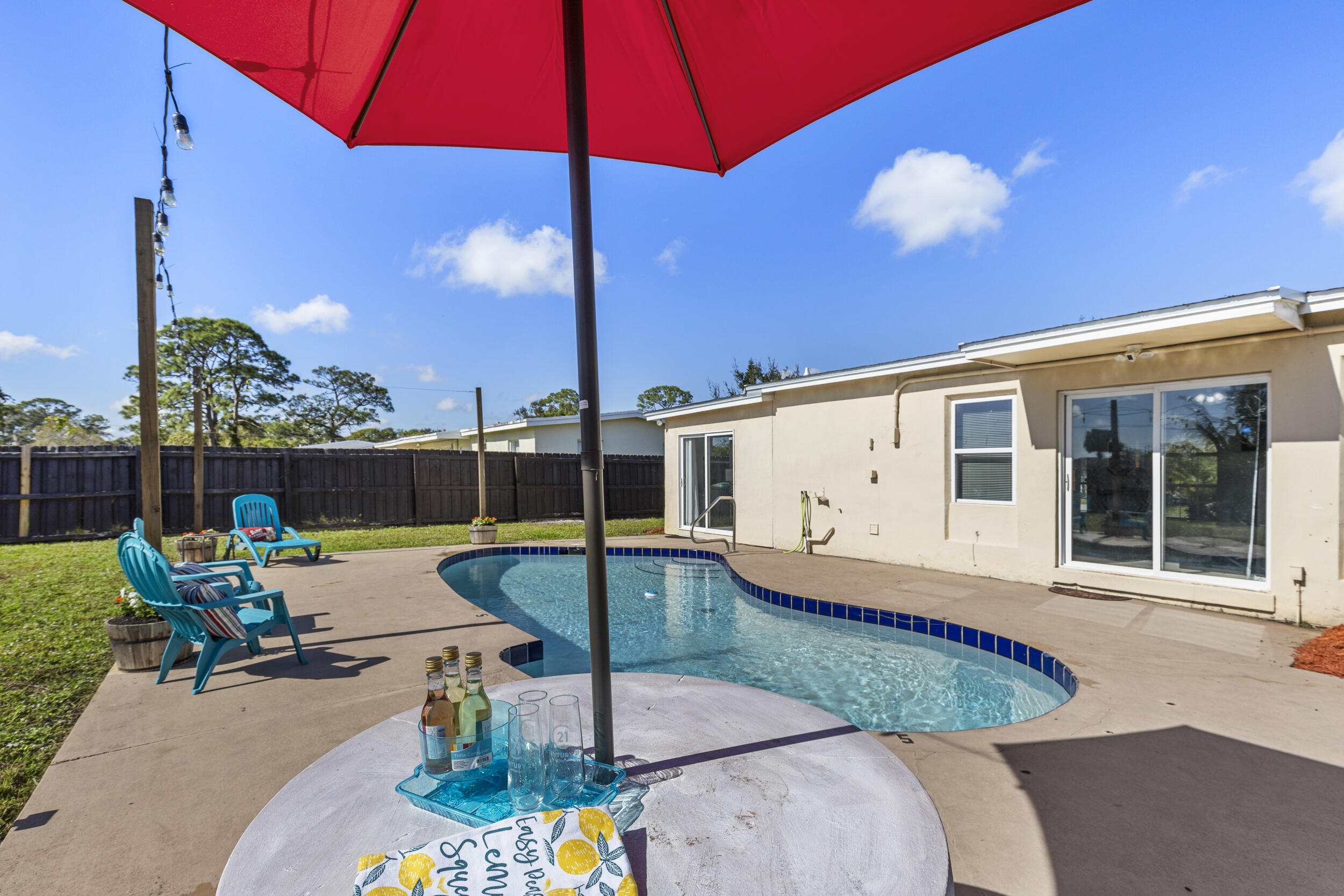 Tenant occupied until 8/2026
 24 hour notice requested 
!Turn Key pool home ready for occupancy! Great Airbnb investment! Check out this open floor plan, Three bedroom one bath pool home !! No restrictions, NO HOA !!!! concrete/block construction. Completely furnished! upgrades include updated bathroom and updated Kitchen! New metal Roof 2024, new windows, recently painted interior, New refrigerator, New pool pump, fenced yard are one of many new features of this home. The home's prime location in Port Saint Lucie/River Park with its breathtaking beaches, shopping, hospitals, rich cultural heritage, and an array of recreational activities right at your doorstep.
seasonal tenant in place paying $1800 a month 24 hour notice to show
