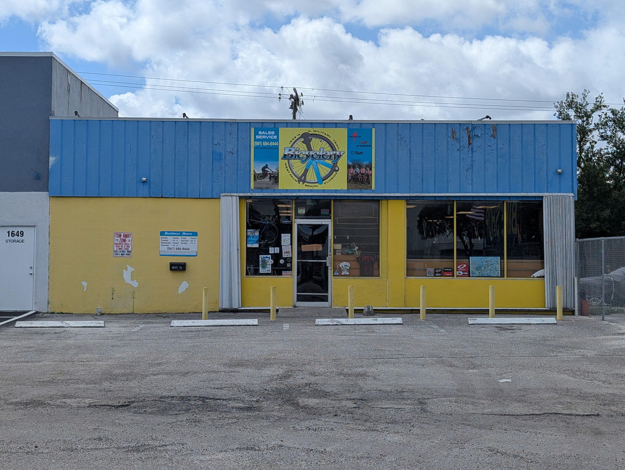 Just South of Okeechobee Blvd on Military Trail, one of the busiest intersections in the heart of  WPB in case you need some traffic. sitting on almost a half acre with 2520 sq ft CBS building under air. The property can be subdivided and it is located  near PBI airport