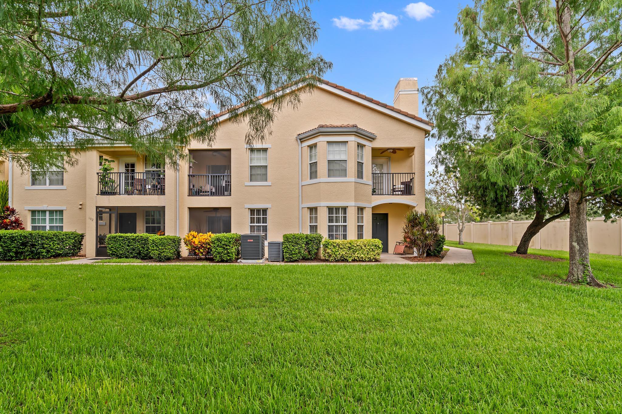 Welcome to Belmont at St. Lucie West! This beautifully maintained 2-bedroom, 2-bath second-floor condo offers a spacious open-concept layout and desirable split-bedroom floor plan. The unit features an in-unit washer and dryer, dual-access balcony perfect for relaxing and enjoying the Florida weather, plus updated AC and water heater installed in 2023. Offered fully furnished if desired, this move-in ready condo makes for an easy full-time residence, seasonal getaway, or investment opportunity. Check out the video to see more detail. Residents enjoy resort-style amenities including a clubhouse, fitness center, swimming pool, hot tub, and daily valet trash service. Conveniently located near shopping, dining, major highways...this condo offers all the best St Lucie West has to offer.
