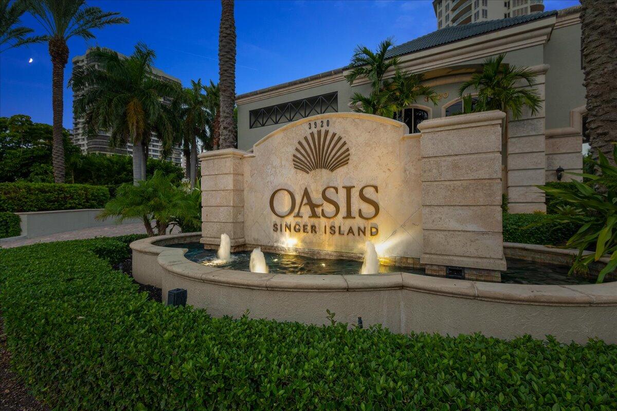 Enjoy luxurious 4069 sq/ft remodeled 11B at The Oasis Singer Island with only one unit per floor + two elevators servicing only 19 condos all with 360 degree views! This highly desirable direct ocean east (B) tower residence is furnished with $550K in upgrades in cabinetry, etc is move in ready! Designer decorated including 3 balconies overlooking a large pool/deck area directly on the ocean with outside summer kitchen, 3 grills, ice machine, sink, and refrigerator.  Social. fitness, and lobbies were  just remodeled. This residence also has 2 refrigerators (1) Subzero, Miele appliances, ice machine, wet bar, wine fridge, granite countertops, + hurricane glass throughout!  Oasis is a must see if you desire the finest high end oceanfront on the wider protected south beach of Singer Island! The Oasis Singer Island is also adjacent to Ocean Reef Park, a county park. This allows for rare unobstructed SE views without an adjacent building south which offers a difficult to find and tremendous 360 degree waterview.  You have enviable and incredible sunrise to sunset views from this residence. upgraded Interior cabinets are by high end Downsview of Canada and new in the living area. Also, all units at the Oasis have a large air conditioned storage locker and bike room that is in the parking garage. The residence's Master suite contains a den/office which can easily be converted into a 4th bedroom off of the Master bedroom enclave or the opposite hallway access, or can be modified to make a second large master bedroom.  The master bedroom has his and her water closets for a total of   5 commodes in this unit plus bidet. There is nothing like this condominium development and floorplan on Singer Island and it should be at the top of your list for a luxury condominium residence. The Oasis Singer Island also includes a tennis and pickle ball court, a dog park, a billiards room, a card club room, and security and signs with a coned off private ocean beachfront with private chairs for residents including daily beach chair service.