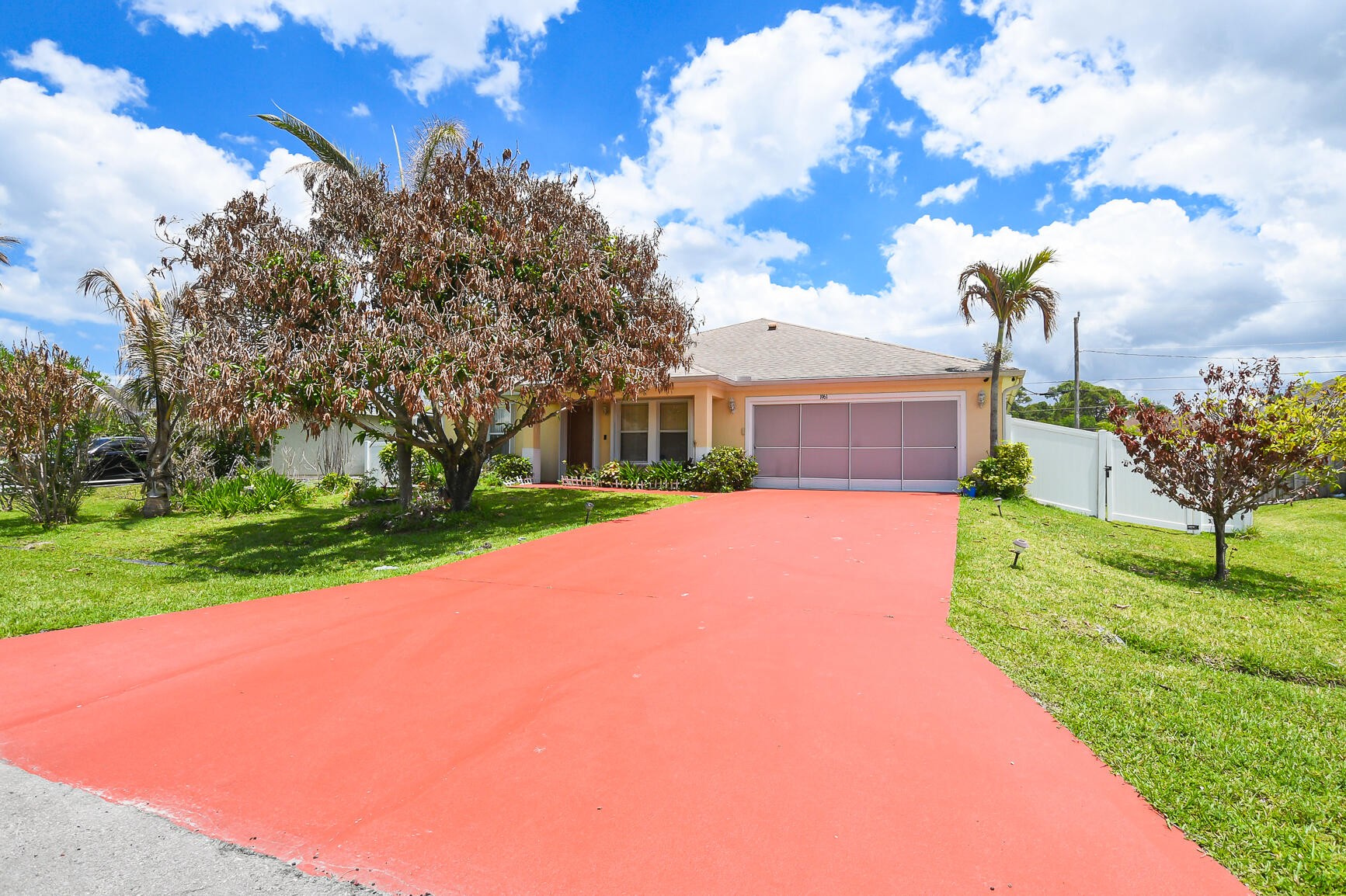 Beautiful 4-bedroom, 2-bath home nestled on a quiet street in the heart of Port St. Lucie! This well-maintained property features spacious, open living areas perfect for both everyday living and entertaining. The kitchen offers modern appliances and ample cabinetry. The large backyard provides plenty of room to add a pool or create your ideal outdoor retreat. Home is equipped with solar panels for energy efficiency, a sprinkler system, a water softener, security cameras throughout, and accordion shutters for storm protection. Conveniently located just minutes from I-95 and the Florida Turnpike, with shopping, dining, schools, and parks nearby.
