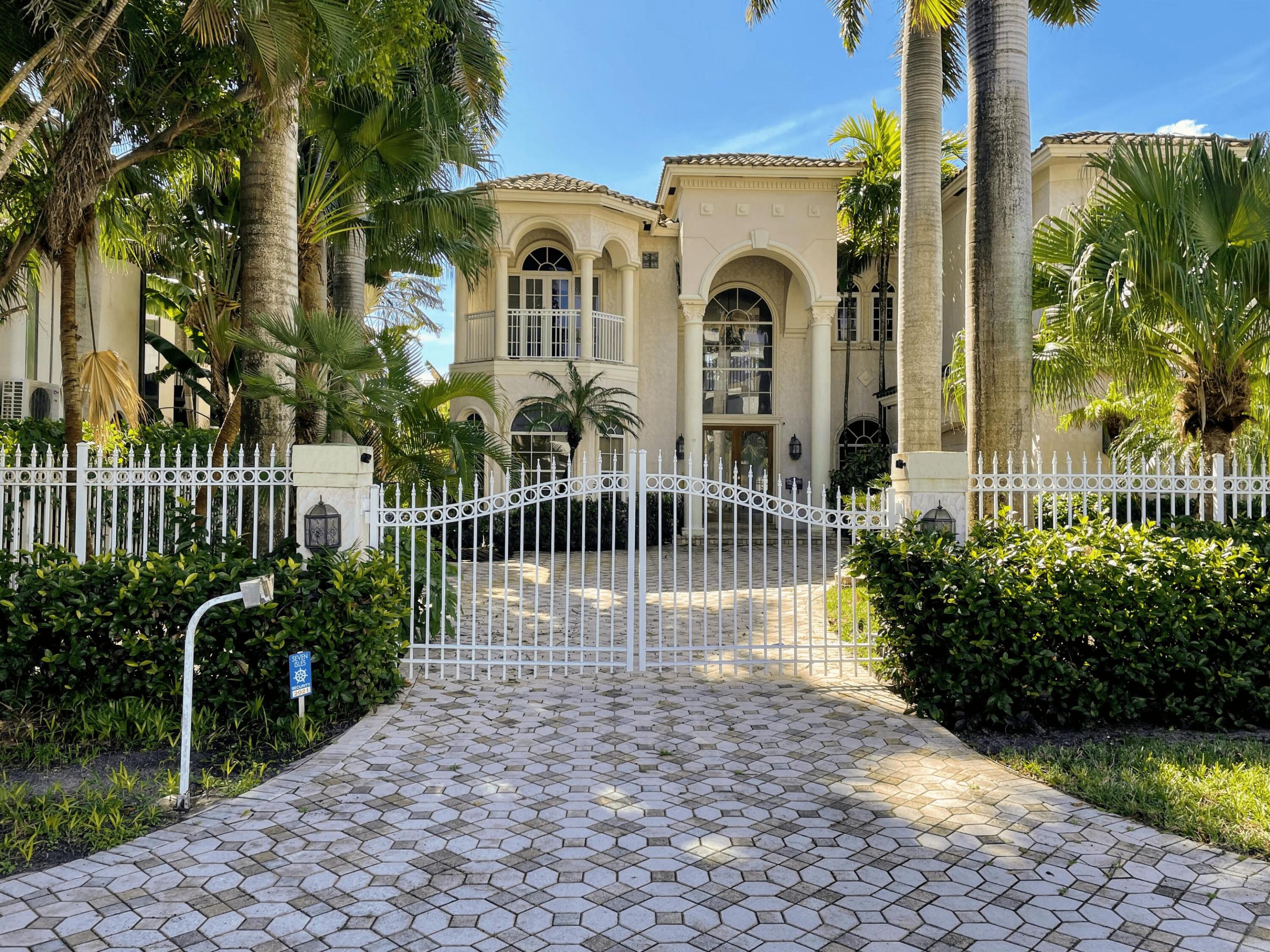 Come and see this magnificent gated waterfront Estate located in the highly desirable Seven Isles community in Las Olas, sitting on just over a 10,000sqft lot. This is a perfect boaters paradise home with about 75' of waterfrontage with direct ocean access via the intercoastal. The home features 5 bedrooms and 5 baths, along with a 2 car garage, a gorgeous pool along the water. On the first floor you will find 2 bedrooms and 2 baths along with an open kitchen and large island. On the second level you will find the master bedroom and two additional bedrooms, each with their own full bathrooms. The second level also features an open entertainment area with sliding glass doors out to a large southern facing balcony, perfect for watching the boats pass by. Your are moments away from the best Fort Lauderdale has to offer, including beaches, restaurants, shopping the airport and much more.