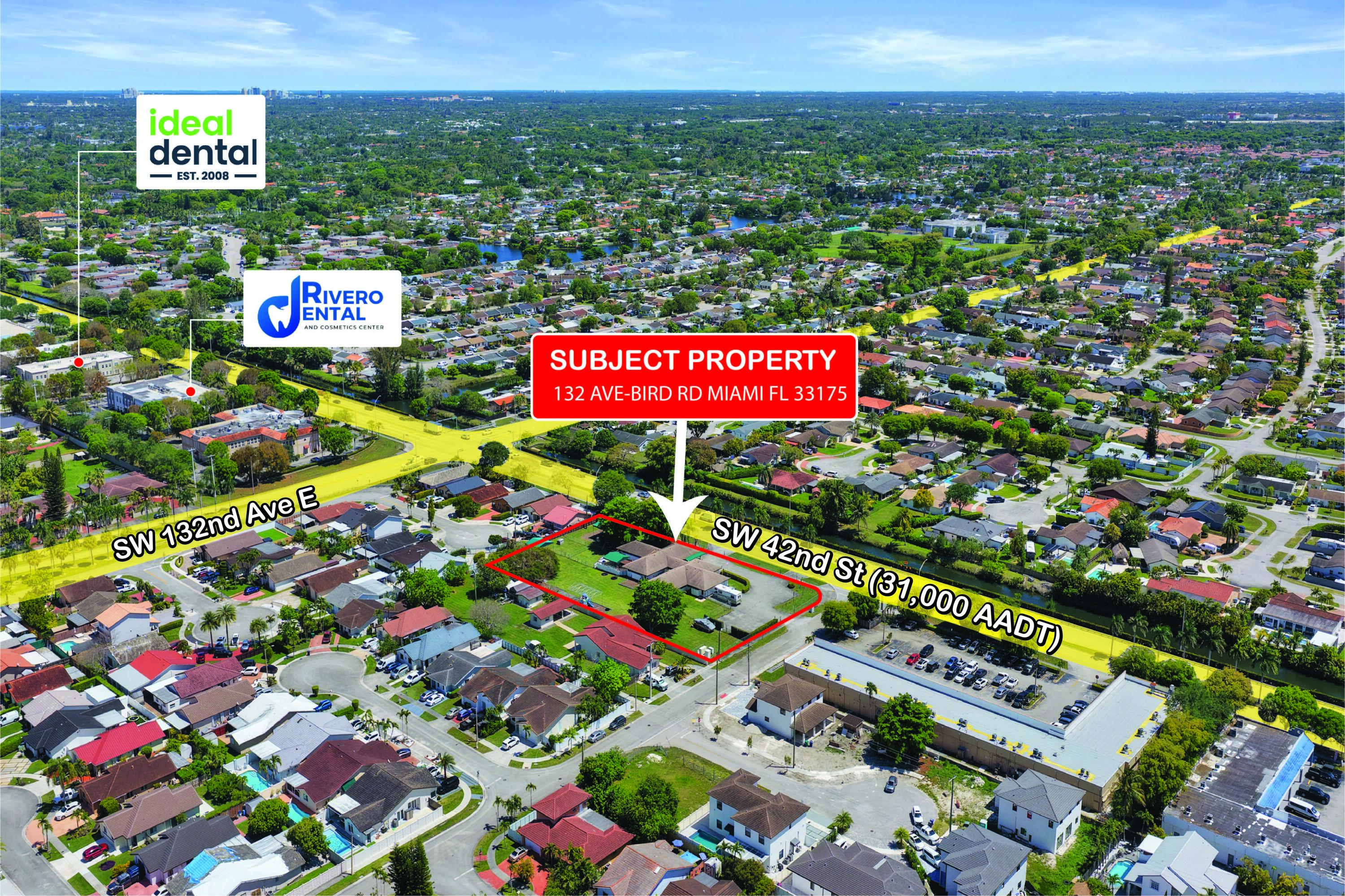 Unique opportunity to acquire a freestanding building with land, currently operating as a well-established daycare with 30+ years of history. Licensed for 130 students, the property offers ample land for future expansion. Situated on a 1.32-acre lot directly on highly traveled Bird Road (SW 42nd St), it provides exceptional visibility with traffic counts ranging from 23,000-31,000 vehicles daily. Conveniently located just five minutes from Florida's Turnpike. The building has passed its 40-year recertification, offering added confidence. Ideal for continued daycare use or potential redevelopment (subject to city approval), including medical, office, or institutional uses.