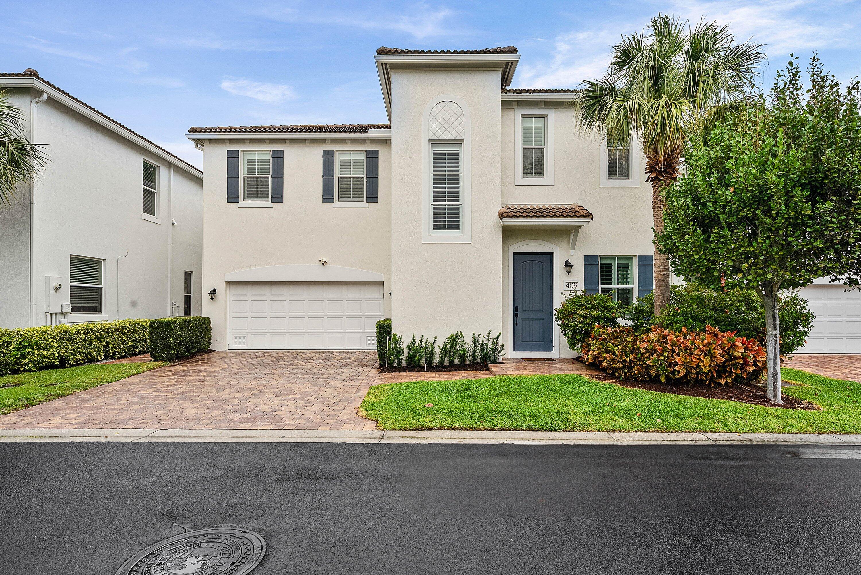 Welcome to this beautifully updated Mirabella model in the sought-after Estates at Heritage Club, where style, comfort, and convenience come together in one of Boynton Beach's most desirable locations. This 3-bedroom, 2.5-bath home features a thoughtfully designed floor plan with an oversized primary suite and a versatile downstairs flex space, perfect for a playroom, home office, or additional entertaining area.  Recent improvements include a new AC system, fresh interior and exterior paint, updated lighting and fixtures, a renovated powder room, a new appliance package, and custom closets throughout. The fully turfed backyard provides a private, low-maintenance outdoor space designed for year-round enjoyment. Just minutes from Downtown Delray Beach and the Atlantic Ocean, this home embraces the highly coveted golf cart lifestyle, offering easy access to exceptional dining, shopping, entertainment, and nightlife. Residents of Heritage Club also enjoy community enhancements, including a newly resurfaced pool, with a brand-new playground coming soon. Combining tasteful upgrades, functional living spaces, and an unbeatable location, this move-in-ready home is the perfect place to enjoy the best of South Florida living.