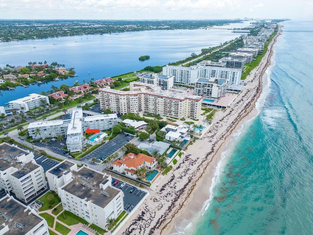 For rent in a 55+ community directly on the ocean. At least 1 resident has to be 55 yo. This small 1BR/1BA first floor condo is completely furnished, offers a relaxed coastal lifestyle with a direct view of the heated pool and easy access to the private deeded beach a few steps away. Building has a heated pool, outdoor shower, picnic area with grills, onsite laundry. You'll love being within walking distance of Lake Worth Beach and downtown Lantana.  If you're looking for a quiet oceanfront retreat, this condo is the perfect year round or seasonal escape. Rent annually for $1,850 or short term for $2,200 per month.  No pets allowed.