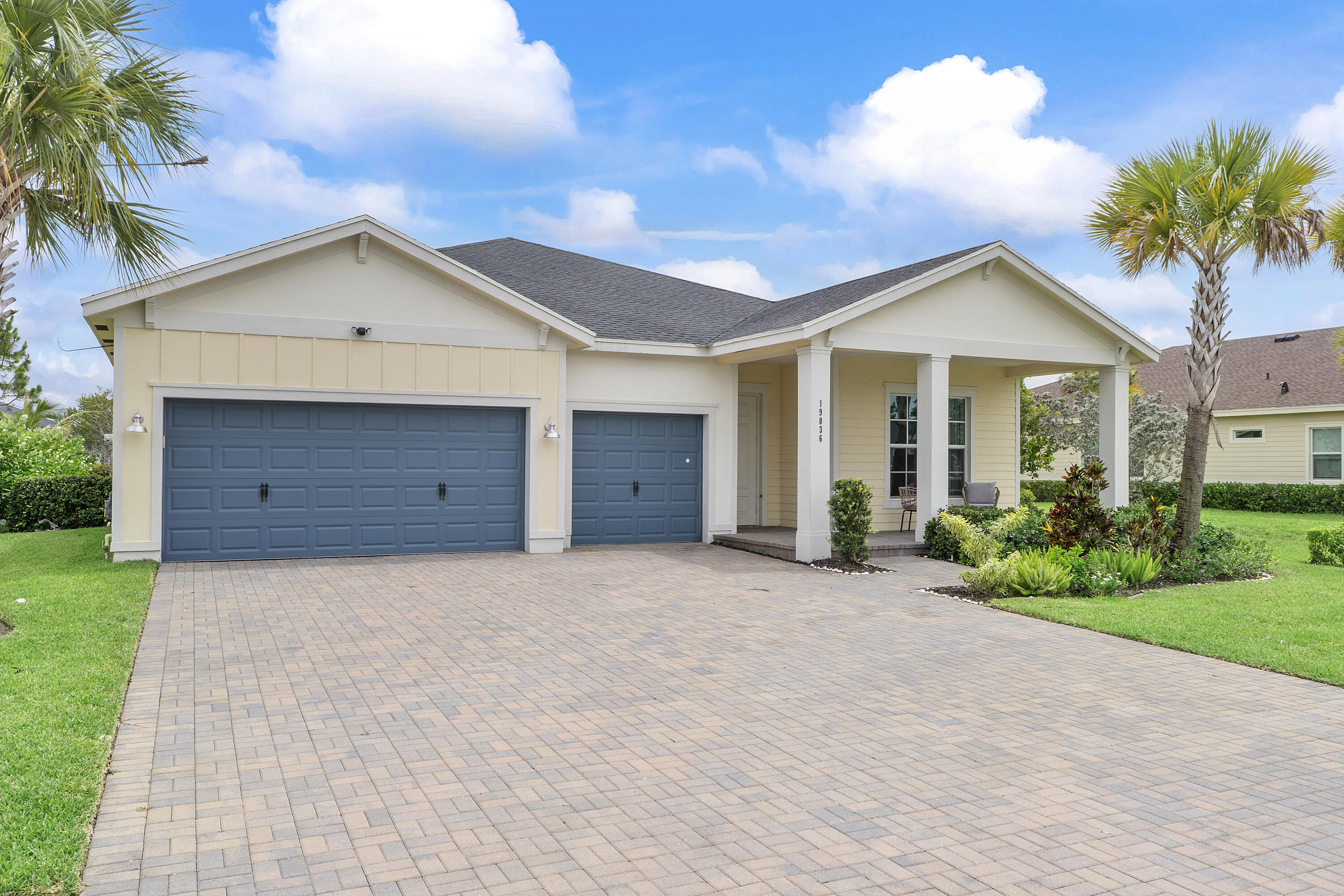 Stunning move-in-ready home in Arden, one of West Palm Beach's most sought-after master-planned communities. This 2,629 sq ft residence offers 3 bedrooms, a versatile flex room, 3 full bathrooms, and an oversized 3-car garage with epoxy-coated flooring. The gourmet kitchen features quartz countertops and premium upgraded appliances. The owner's suite includes a spa bath and oversized walk-in closet. Enjoy a premium side lot with rare open space and privacy. Impact windows, upgraded lighting, and a fully appointed laundry room throughout. Resort-style amenities include pools, tennis, pickleball, scenic trails, and Arden's one-of-a-kind working farm. A lifestyle worth seeing in person.