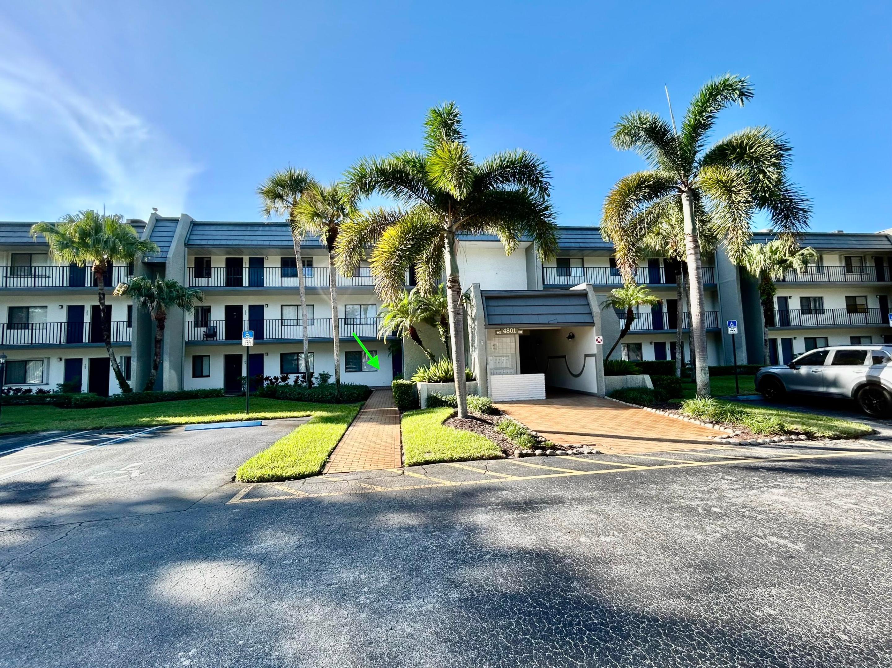 Beautifully updated and completely furnished first-floor apartment in a desirable 55+ community, ideally located near the Turnpike, I-95, shopping, restaurants, and just 15 minutes from the beach. This move-in-ready home features fresh interior paint, elegant quartz countertops, a brand-new A/C, and an in-unit washer and dryer for added convenience. Relax on your patio while enjoying beautiful, tranquil views of the lush green space, the perfect setting for your morning coffee or breakfast. Enjoy the community pool and the peaceful, safe surroundings, ideal for morning walks and relaxed living. Also available as a seasonal rental for $3,900/month (4-6 months).
