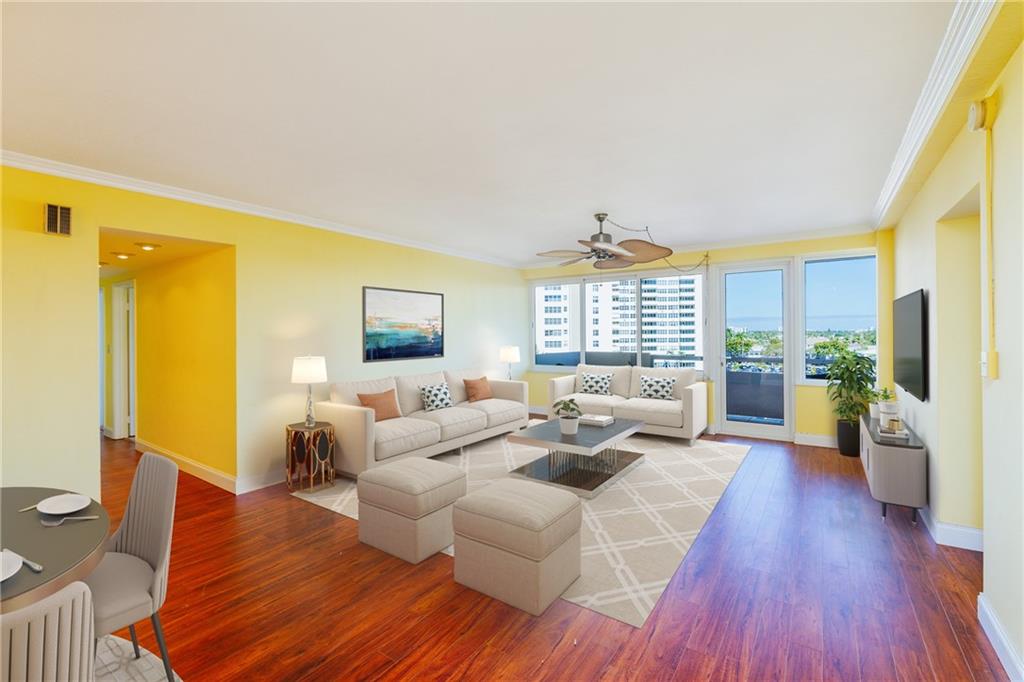 Don’t miss your opportunity to own one of the rarely available 3-bedroom apartments in Coral Ridge Towers. This spacious 1400 sq ft home features central air conditioning, hurricane impact windows/door, and walk-in closets. This home is ready to be transformed into a tranquil retreat where you can enjoy the Intracoastal views and beach breeze. Some photos have been virtually staged. Coral Ridge Towers offers all the conveniences of quaint beachside community living, with the peace of mind of 24/7 security and professional onsite management. This 55+ Co-Op community is located on the barrier island with shopping, grocery stores, and restaurants within walking distance. The building offers an array of great amenities including a heated pool on the Intracoastal, an exercise room, and more.