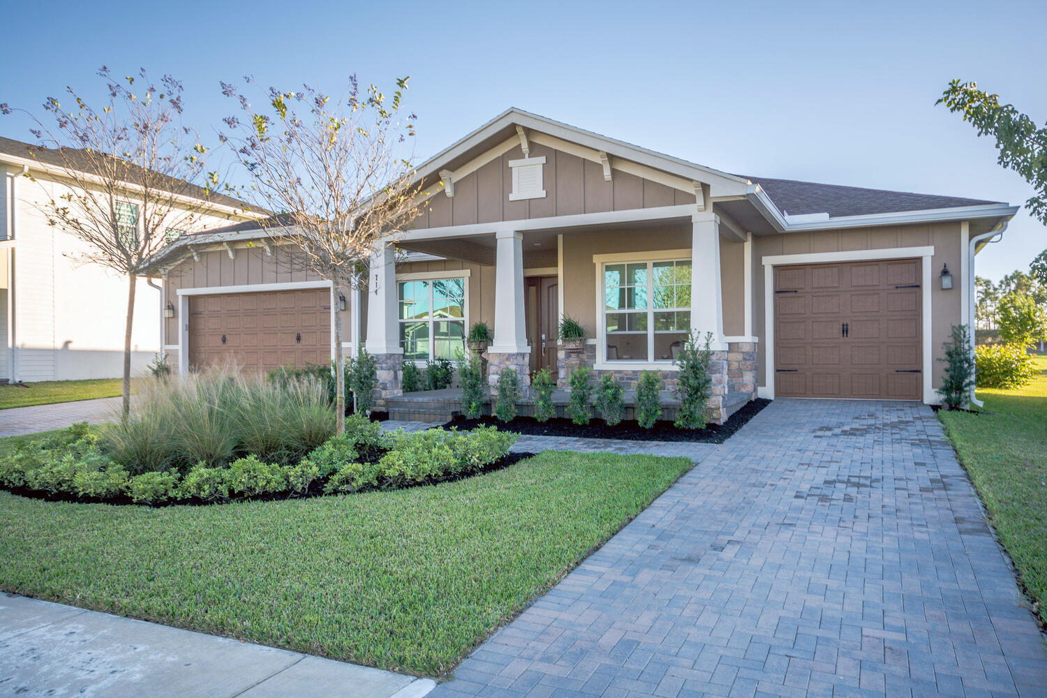 Discover luxury living in this breathtaking 4-bedroom, Den/Office, 3.5-bathroom home nestled in the prestigious Arden community of Loxahatchee. With over 3,000 + sq ft of thoughtfully designed living space, this property combines elegance and functionality, ideal for families and entertainers alike. Interior Highlights:  Gourmet Kitchen: High-end stainless steel appliances, quartz countertops, custom cabinetry, and a large center island.  Master Suite Retreat: Spa-like ensuite with a soaking tub, glass-enclosed shower, dual vanities, and a spacious walk-in closet.  Open Floor Plan: Sun-drenched living areas with seamless flow, perfect for modern living and entertaining. Four Additional Bedrooms: Stylish, spacious, and designed for maximum comfort. Outdoor Features: An extended, lush backyard provides endless opportunities for recreation and relaxation, making it a true entertainer's paradise. Arden Community Amenities: Residents enjoy a resort-style pool, state-of-the-art fitness center, scenic walking trails, and a welcoming clubhouse. Conveniently close to top-rated schools, shopping, dining, and recreation. Step into unparalleled comfort and style schedule your private < Your Dream Home Awaits in Arden! ( 4 Beds + Den/office | 3.5 Baths | 3,000+ Sq Ft <  Chef's Kitchen: Quartz countertops, custom cabinets & high-end appliances <3 Spacious Backyard: Perfect for entertaining under the stars! = Luxury Living:
