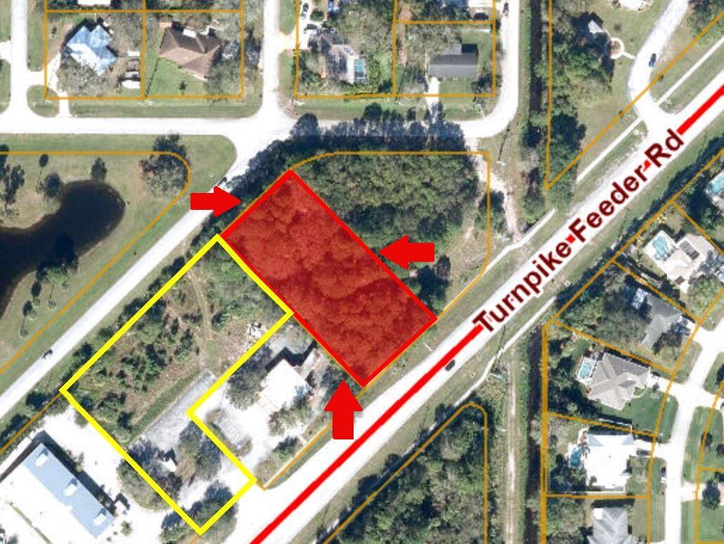 Prime commercial opportunity in the rapidly growing Lakewood Park corridor! This .72-acre parcel offers exceptional visibility along busy Turnpike Feeder Road with strong daily traffic flow connecting Fort Pierce and Vero Beach. Zoned Commercial Neighborhood (CN), allowing for a variety of potential uses including retail plaza, office space, beauty/barber services, food establishments, professional services, and more. Public water and utilities available. Excellent location just north of Indrio Road with quick access to US-1 and I-95. High-exposure site surrounded by established residential communities and neighboring commercial businesses, including Dollar General nearby. Additional adjoining parcel may also be available for expanded footprint and development potential. Rare opportunity t