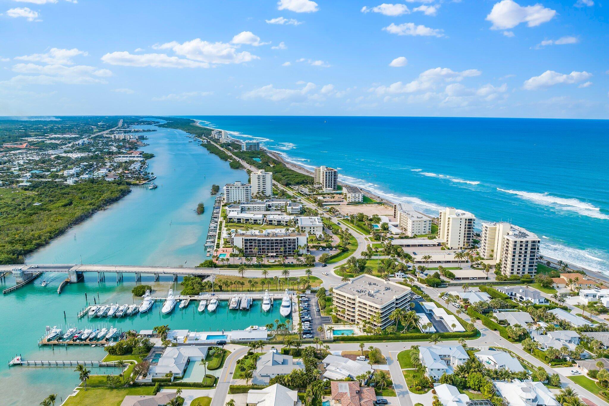 Enjoy the shimmering turquoise waters as your backdrop. SITE PLAN APPROVAL NOT REQUIRED TO BUILD YOUR DREAM HOME OR 2 DUPLEXES on this beautiful waterfront property in Jupiter Florida. DOCK HAS GONE THROUGH PERMITTING PROCESS AND WAS PREVIOUSLY APPROVED. Build your expansive dream home and/or investment property. INCREDIBLE LOCATION-  Approx. 30 minutes from PBI airport and West Palm Beach, just across from Jupiter Hills Golf Club and close to sandy beaches, the Jupiter Inlet, waterfront dining, boutiques, and natural splendor. RARE OPPORTUNITY!  All information provided is deemed reliable but not guaranteed; Buyer is advised to verify all details independently.