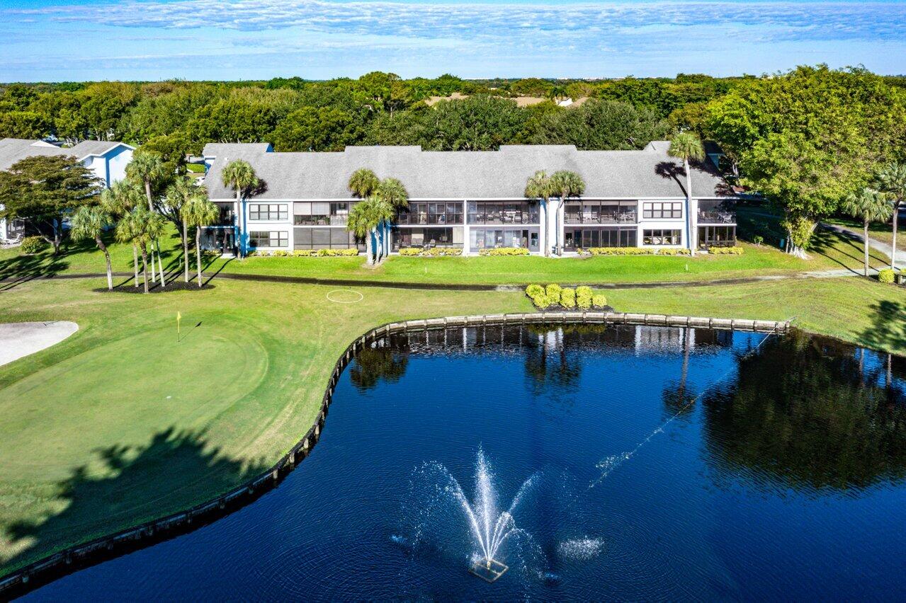 Reduced*South Facing Ground Floor Condo w/Sunny Views of the 15th Green & one of our 15 Lovely Lakes*Enjoy our NO DUES 55+ Country Club where our Social Calender is Full of Activities-Par 60 Golf, Pickleball, Tennis, Concerts & 24 Clubs make this the place to be*This Condo has a 30 ft Enclosed Patio, Rich Granite Counters on handsome colored cabintes & the Main Bedroom Overlooks the Lake & Golf Course*Furniture Included*Newly Renovated 12,000 SF Clubhouse features our 19th Hole Cafe, New Gym & Weight Machines and Our Peaceful Library/Bar Room*Now is the perfect time to step into our Lifestyle, Our Location, by 2 Vibrant Cities-Delray & Boca, plus our World Class Beaches*We are on 160 Acres, a NEW Guard House is coming & Delious Honey from our Beehives being Sold in our Cafe*A Real Gem
