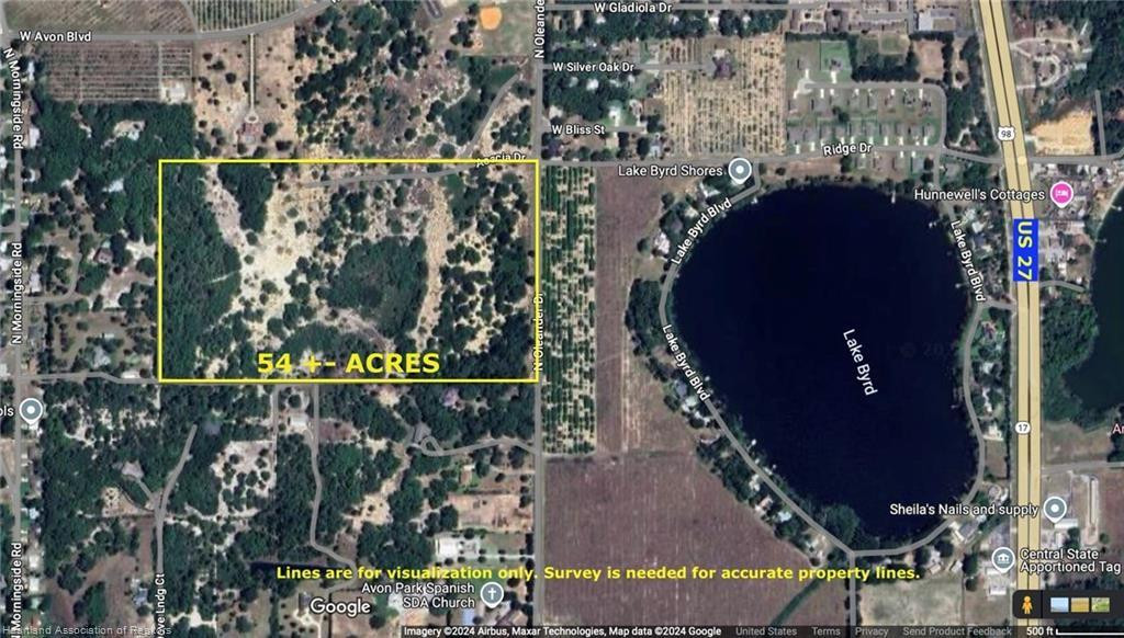 54.77+-Acre Multi-Family Development Site Zoned R3 FUD Land Use High Density Res Estimated 328+-Units priced at Only $7,000 per unit. Water & Sewer are close by with easy access to US Hwy 27 located by Avon Park's largest / most popular residential subdivision of Avon Park Lakes. With Avon Park & adjacent Polk Co being our most popular area for Mega Industrial Centers like Nucor this site has some of the highest Upside Potential to house future potential employees with some of the highest paying jobs in our county. Don't miss out on this rare & exceptional opportunity! To make this transaction even more enticing the seller is offering Owner Financing with Only 30% Down!