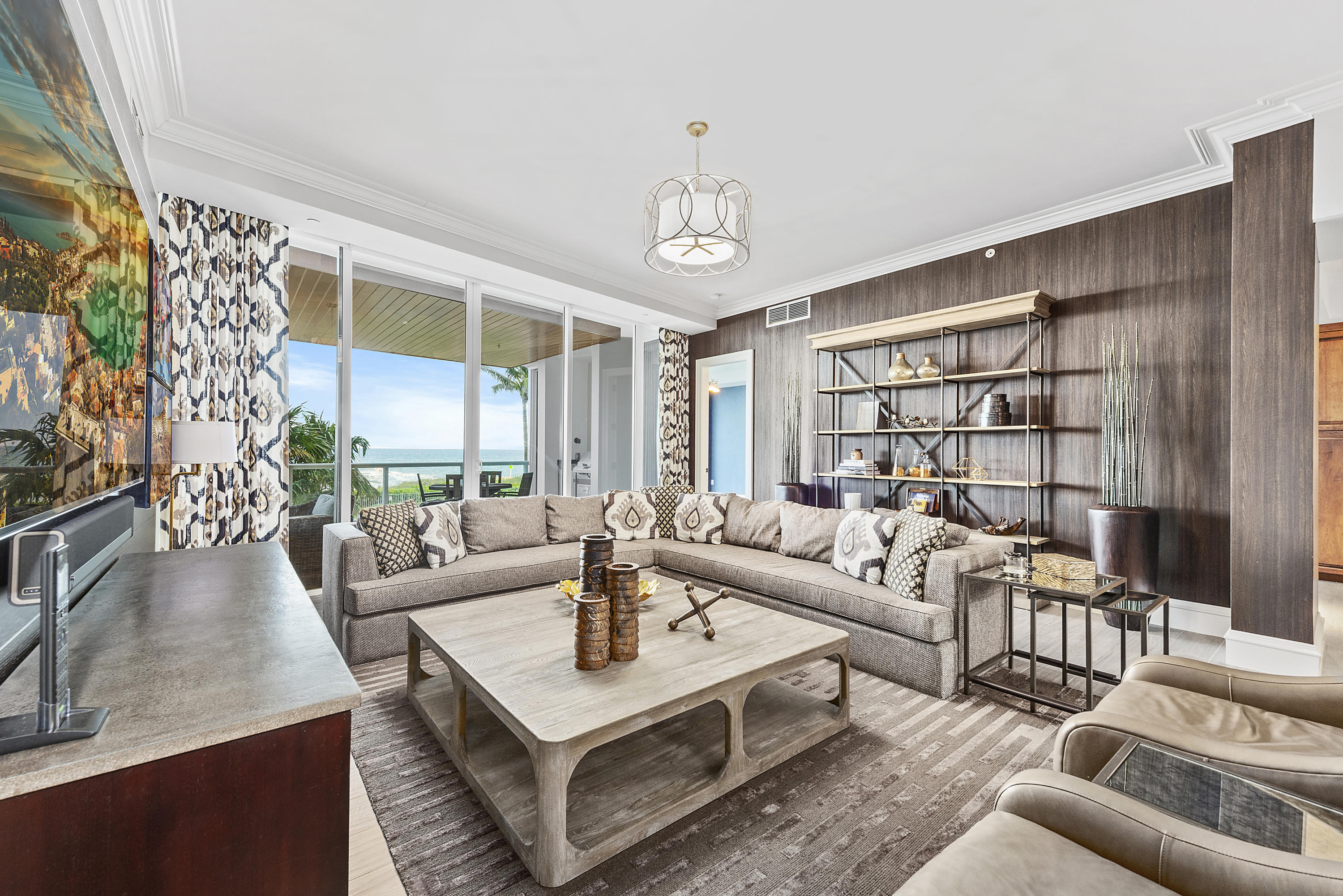 Discover Beach Villa 105 at the exclusive One Thousand Ocean in Boca Raton. Transitional designer residence features direct ocean views. Comprised of 4,373 total SF, this three bedroom, three bath, one half bath residence features an open floor plan with soaring ceilings throughout. The gourmet kitchen includes state of the art appliances, marble counter tops and custom Italian cabinetry. Spacious oceanfront terrace includes dining and entertaining areas, as well as a plunge pool. Private two-car garage and storage space complete this offering.