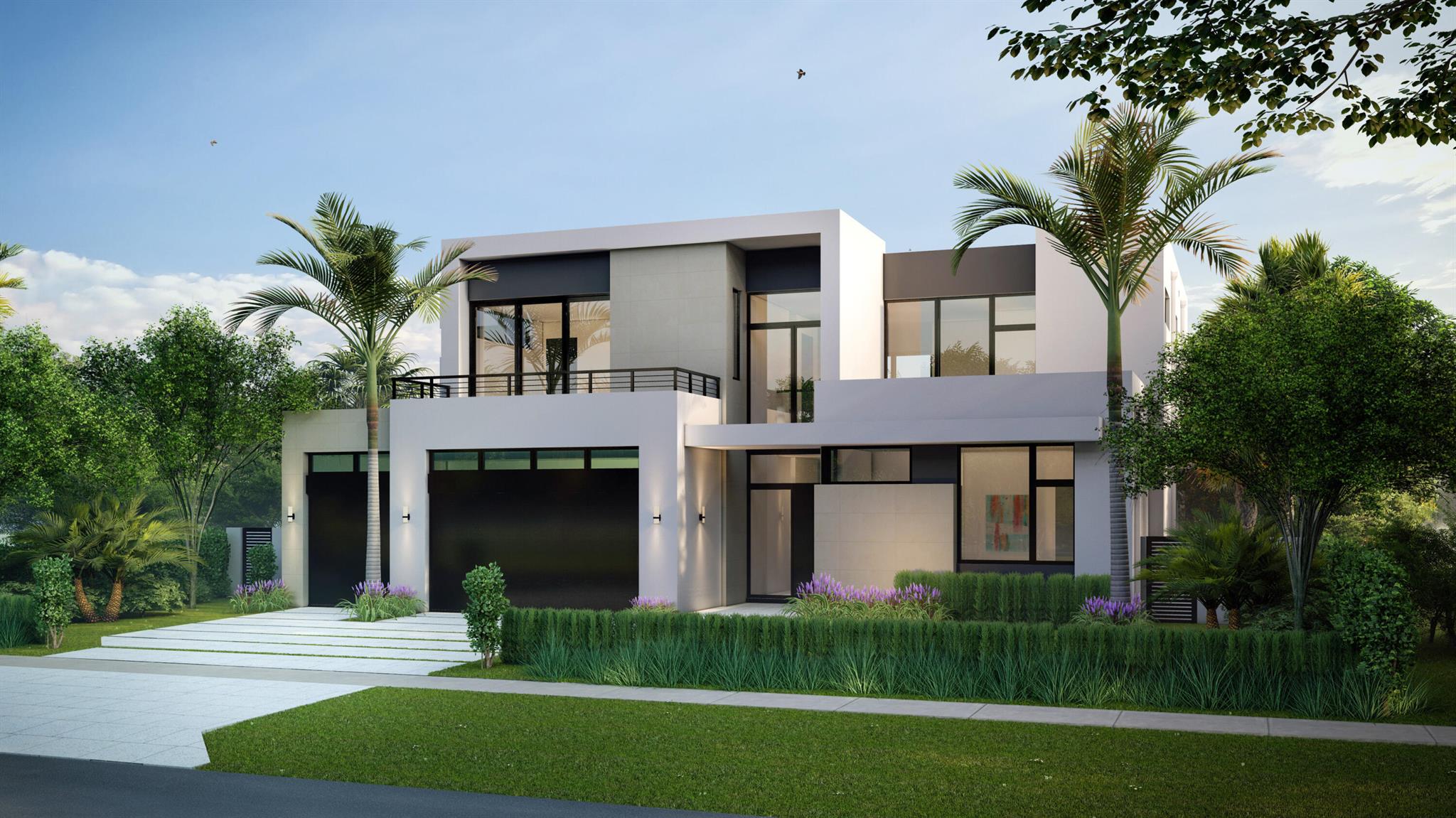 Elegant luxury meets understated comfort in this brand new, custom-built, exquisite,5 bedroom plus bonus room,6 full bathroom, smart home with an elevator featuring a large 3- car garage with windows and lusciously landscaped backyard with heated freshwater infinity pool that will take your breath away. It rests on a private 0.19 acre lot with 80' waterfront space in the coveted Boca Harbour community. Impress your family and friends when you take them out on a smooth yacht or boat ride to the serene ocean though the intracoastal with no fixed bridges. As soon as you walk through the contemporary front French doors, you'll appreciate incredible attention to details including modern volume drop ceilings with controlled lights to set the mood, recessed LED lighting and fixtures with Lutron dimmer switches throughout, textured accent deco walls, stunning oversized Padron tile and Giginella 7.25" wood-like tile plank, hurricane resistant windows and sliding doors and even a unique river-rock Zen garden under the sleek, beam-floating stair steps. The gourmet, open-concept kitchen is perfect for making you feel like the best host. It is equipped with top-of-the-line Moen, Elkay, Kohler, Fisher and Paykel, LP, Wolf and Viking appliances including 36" gas stove, retractable ceiling mount range hood and also Uline beverage center. There are stylish, raised, white satin cabinets crowned with frosted glass cabinets that add modern flare. The oversized kitchen island that is topped with rare Cesarstone quartz, serves as a perfect serving station for your guests. The entire house has an open plan making it ideal for entertaining. There is 1 bedroom, bonus room and 2 full bathrooms on the ground level. Wake up to the breathtaking pool and canal views in your primary bedroom. It also features a generous walk-in closet, and access to the oversized balcony that offers breathtaking water views. The en-suite master bathroom is finished with dual quartz countertop vanities, contemporary barn door glass enclosure over a freestanding, stone composite soaking Anzzi Makot 67" tub, and Kohler shower system with Rainhead, four 22-nozzle spray heads, handheld shower head with many controls it's own balcony with a garden. All bedrooms have their own bathroom and feature walk-in closets and there is also a bonus room upstairs. There is a laundry room on both floors for comfort which offer a full size LG top-load washer and dryer. Step out and enjoy the sun and a magnificent oasis on the covered, tiled lanai with outdoor kitchen, overlooking the gorgeous canal and a lushly landscaped garden with an infinity pool and Generous Hot Tub. The home is approximately 6 miles from the beach, 4 miles from the amazing and sophisticated Mizner Park in Boca Raton and lively Atlantic Ave in Delray Beach that have some of the best entertainment venues, restaurants and upscale shopping in South Florida. With this exceptional home, you get the luxury of brand-new construction but the added bonus of ample upgrades that require no additional waiting of contractors or expenses. Enjoy the Florida lifestyle! All measurements are approximate. Please check out the 3D virtual walk through.