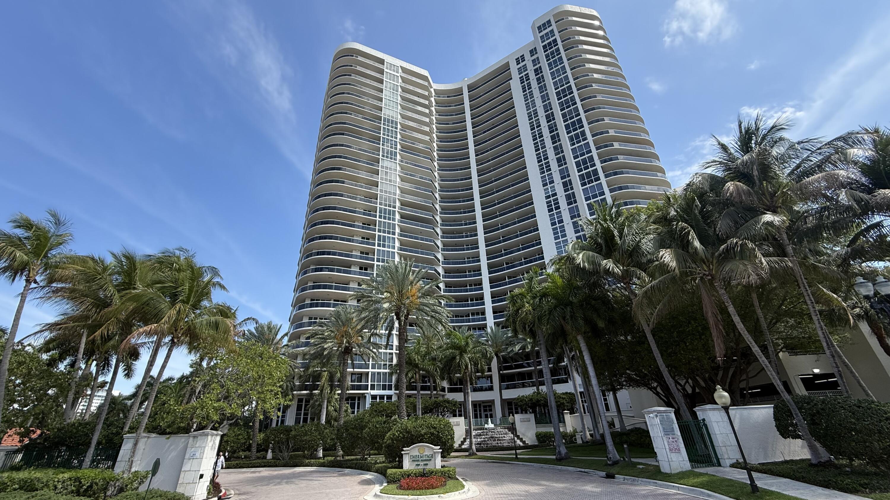 Fantastic condo on high floor with views of the Ocean on one end of this flow thru apartment and Great west view looking at the Intercostal on a second balcony   3 bedrooms and 3 Full baths offer convince and comfort. Enjoy great Ocean views from your balcony. L' Hermitage Amenities include 2 Tennis Cours, 2 Pools, Valet Parking, On site cafe, Beach Cabanas with attendant, 24 Hr security,Updated gym, Concierge, Maintenance Fee Break down as follows. Building$6659.46 Community 2817,96 too total 9477.42 Per Quarter or 3159.14 Per Month.
