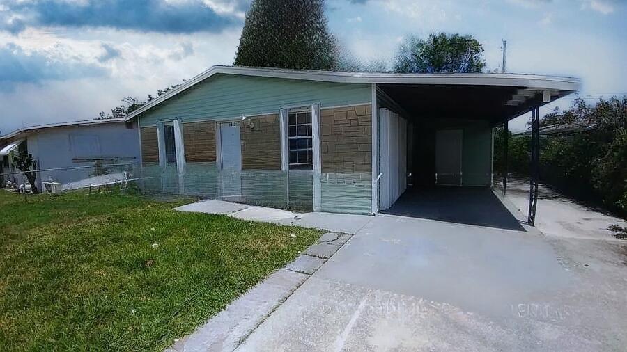 3 Bedroom 1 Bathroom single family home located on a dead end street. Home interior has been freshly painted. Stainless steel appliances with ample kitchen cabinets. Home has a carport and an attached laundry room in the carport. New AC coil  installed in January 2026. Home is located a short drive to the outlet, shopping, beautiful public beaches and many attractions. All windows have easy to close accordian shutters for storm protection.