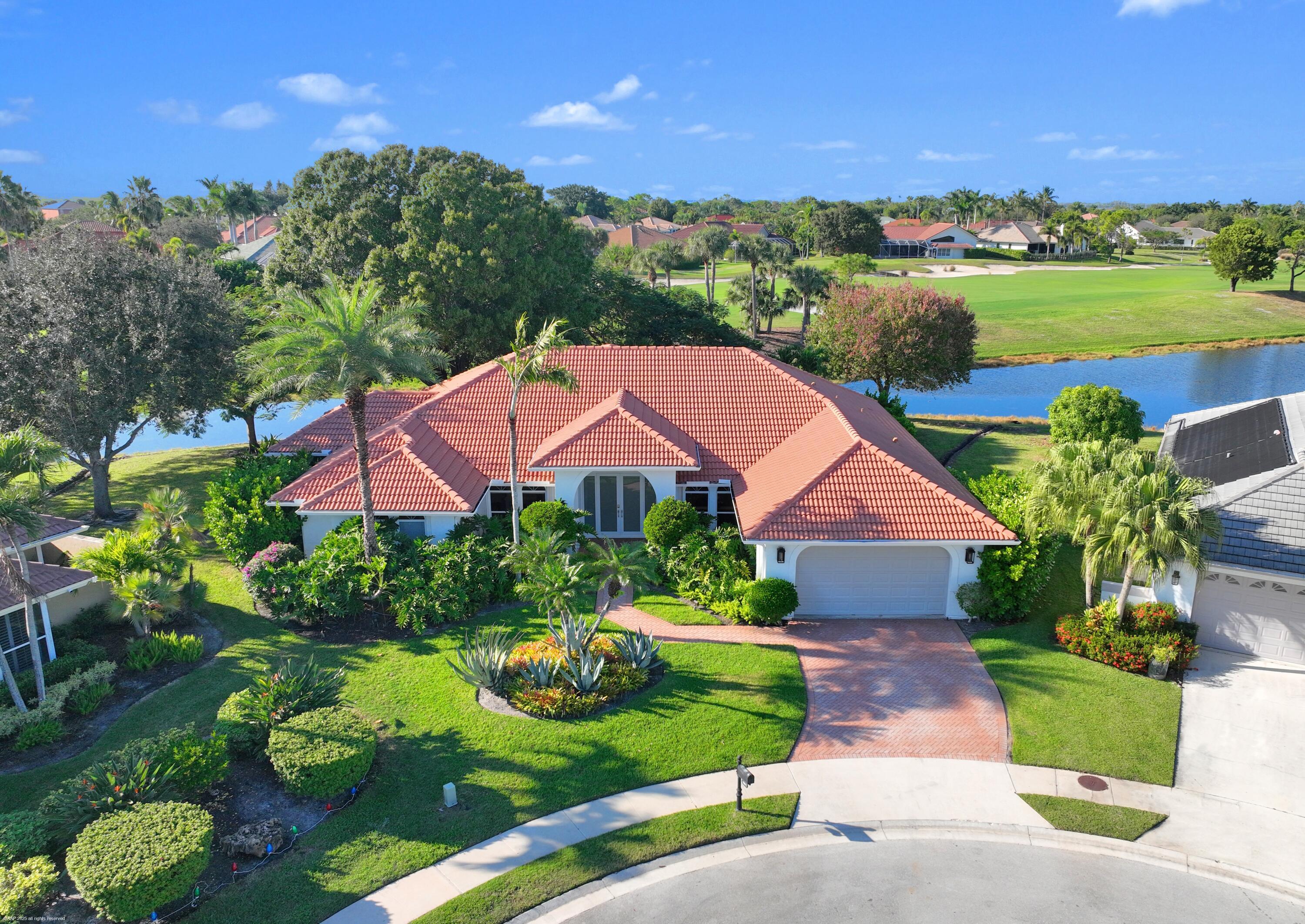 Beautifully upgraded 4-bedroom, 3-bath pool home in the gated Lakefield West community. This light and bright residence features open living areas, updated flooring, and a renovated kitchen with modern cabinetry, new appliances, and ample counter space. The split-bedroom layout offers a spacious primary suite with an upgraded bath, plus three additional bedrooms for family or guests. Enjoy Florida living on a pool patio with peaceful water and golf views. Located on a quiet cul-de-sac just minutes from A-rated schools, The Wanderer's Club, equestrian venues, shopping, dining, and all that Wellington has to offer. Also available for longer lease.