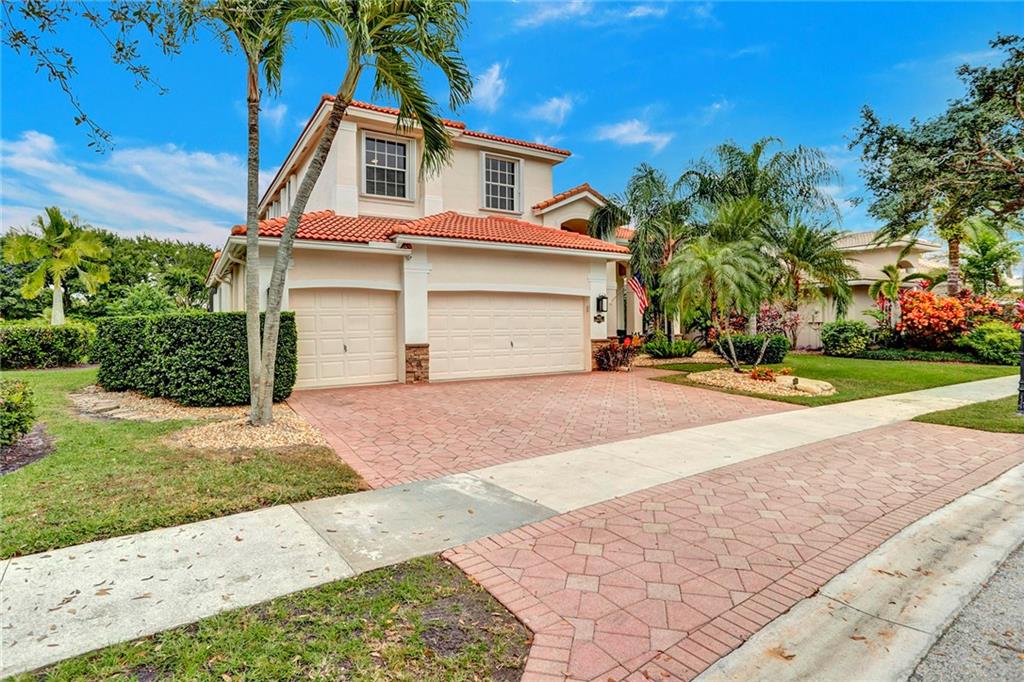 NEW ROOF COMING TO THIS BEAUTIFUL 5 BEDROOM 4 BATH WATERFRONT POOL HOME.  EXPANDED PAVER DRIVE LEADS TO SOLID STEEL DOUBLE ENTRY IMPACT DOOR.  STEP INSIDE TO PECAN LAMINATE THE ENTIRE HOME.  VAULTED CEILINGS THRU-OUT FOR THAT OPEN FEELING.  FULL GUEST BEDROOM DOWNSTAIRS WITH ENTRANCE TO REMODEL BATHROOM WITH FLOOR TO CEILING TILING.  FORMAL DINING ROOM W/ TRAY CEILINGS LEADS RIGHT TO KITCHEN FEAUTURING MAPLE CABINETS AND DEEP RICH GRANITE.  BOSCH DROP IS STOVE, STAINLESS FRIG, AND WALL MOUNT MICROWAVE AND OVEN.  FAMILY ROOM WITH DIRECT POOL VIEWS AND ROOM FOR DINETTE OR POKER ANYONE!   UPSTAIRS HAS SMALL LANDING PERFECT FOR SMALL OFFICE & LEADS TO 3 GUEST ROOMS. MASTER HAS HIS AND HERS WALK IN CLOSETS, DUAL VANITIES WITH PREP AREA.