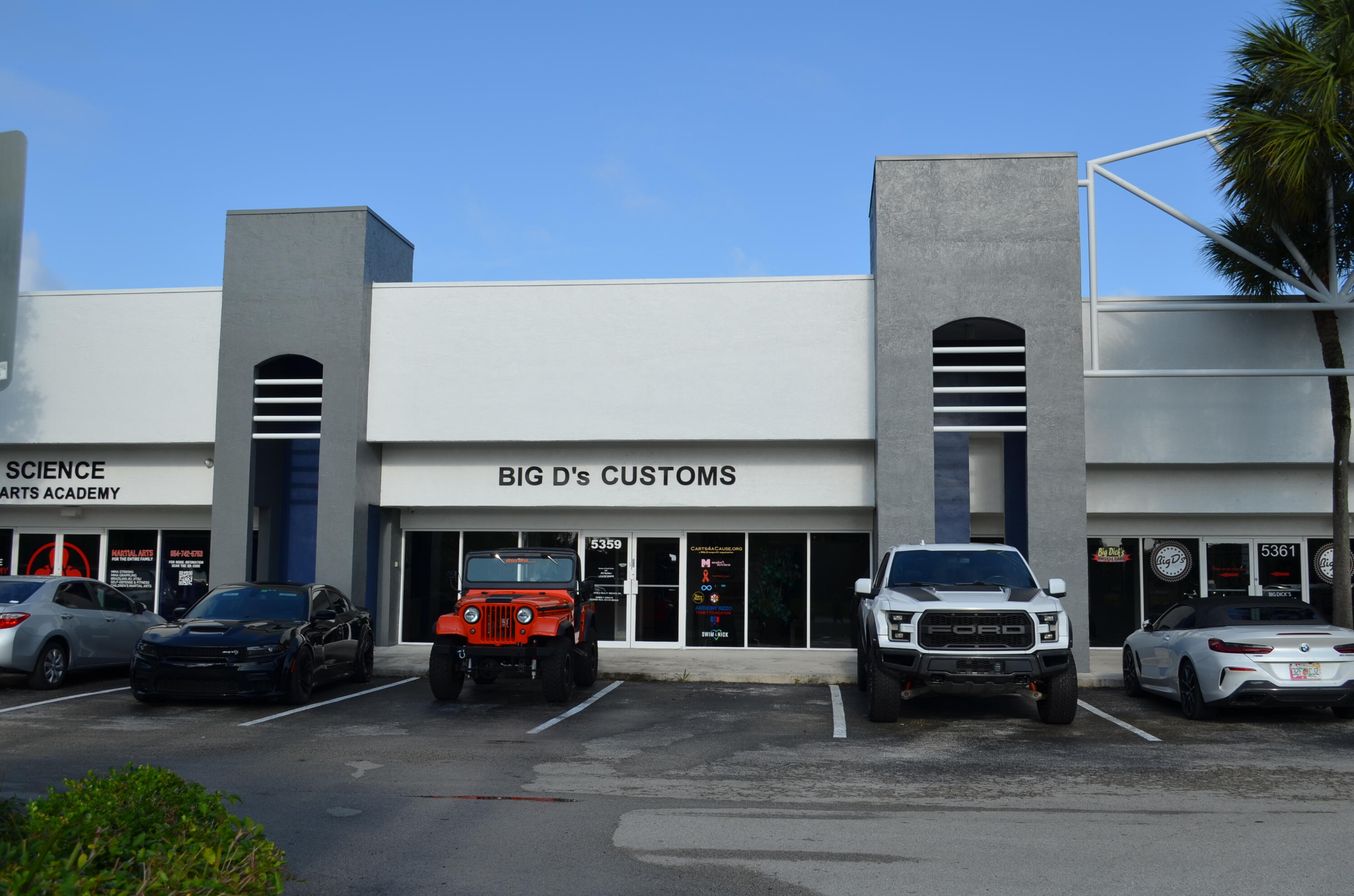Extremely RARE opportunity to own this +/- 3700 sf EXISTING AUTOMOTIVE facility. Not your typical auto shop. The space is professionally finished with a welcoming showroom/reception area, 4 offices, & kitchen/conference room. Turnkey auto shop features, 2 lifts, a street level bay door (10x10), air conditioning, new epoxy floors, and freshly painted walls. Office/Warehouse design allows for functionality and is well suited to run your day to day business operations. Large breezeway behind the shop allows for large truck deliveries. Don't need an auto shop? This office/warehouse allows for multiple commercial business uses. Located directly on highly visible Nob Hill Road just minutes to Sawgrass Expressway.