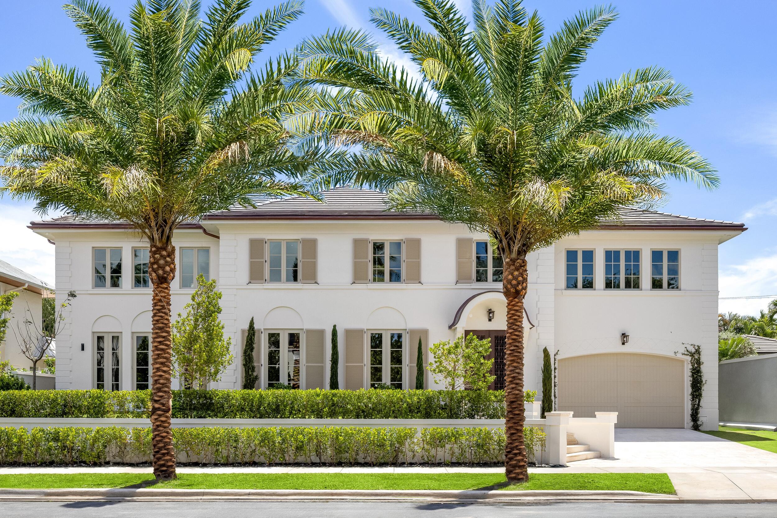 Welcome to 122 Bloomfield Drive, a newly constructed estate in West Palm Beach's coveted South of Southern ("SoSo") neighborhood. Thoughtfully designed, the home blends timeless Palm Beach elegance with modern functionality.  The residence offers five bedrooms, seven full baths, and one half bath across approximately 9,591+/- total square feet. Set on an oversized lot, the property captures Intracoastal views from the upper level.  A grand entry leads to light-filled interiors with soaring ceilings and seamless flow between formal and casual living spaces. The chef's kitchen is anchored by a Cristallo stone island with brass inlay and features a L'Atelier stove, along with Sub-Zero and Miele appliances, and a walk-in pantry.   A standout feature is the private office, accessed through a hidden door, complete with a full bar, Sub-Zero refrigeration, wine storage, ice maker, and integrated in-wall speakers—ideal for both work and entertaining.  Upstairs, the primary suite offers multiple exposures and Intracoastal views, along with dual baths and customizable closets. A VIP suite, three additional guest bedrooms, and a flexible gym or lounge space complete the second floor.  Outdoor living includes an impressive 40-foot covered loggia with a summer kitchen and fireplace, overlooking a heated pool and spa, with a full cabana bath and outdoor shower.  Additional features include limestone flooring, integrated audio, Lutron lighting, elevator access, and a two-car air-conditioned garage.  Ideally located just minutes from Palm Beach Island, 122 Bloomfield Drive presents a rare opportunity to own a refined new construction home in one of West Palm Beach's most desirable neighborhoods.        DISCLAIMER: Information published or otherwise provided by the listing company and its representatives including but not limited to prices, measurements, square footages, lot sizes, calculations, statistics, and videos are deemed reliable but are not guaranteed and are subject to errors, omissions or changes without notice. All such information should be independently verified by any prospective purchaser or seller. Parties should perform their own due diligence to verify such information prior to a sale or listing. Listing company expressly disclaims any warranty or representation regarding such information. Prices published are either list price, sold price, and/or last asking price. The listing company participates in the Multiple Listing Service and IDX. The properties published as listed and sold are not necessarily exclusive to listing company and may be listed or have sold with other members of the Multiple Listing Service. Transactions where listing company represented both buyers and sellers are calculated as two sales. "No payments made until title passes" Some affiliations may not be applicable to certain geographic areas. If your property is currently listed with another broker, please disregard any solicitation for services. Information published or otherwise provided by seller, listing company or its representatives is deemed reliable but are not guaranteed and subject to errors, omissions, or changes without notice. Copyright 2026 by the listing company. All Rights Reserved.