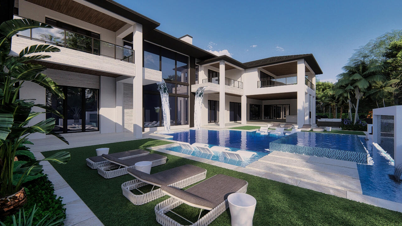 This is your opportunity to purchase one of the signature properties in The Bear's Club at a pre-construction, discounted price, and truly make it your own.  Construction is set to commence in the coming weeks, and completion is scheduled for late summer of 2027.  The design team, established almost a year ago, includes some of the area's finest builders, architects, landscape architects and interior designers - all working in concert to create a spectacular home of 15,075 SF AC on 1.47 acres.  Located at the end of a cul-de-sac and overlooking the 4th hole on the Jack Nicklaus signature golf course, this property will set the bar in luxury for the Northern Palm Beaches. The first floor of the residence includes the primary suite, guest house, kitchen with scullery, great room, family room, casual dining area, formal dining room, club room with bar, theatre, study, laundry room, elevator, six-car garage plus two golf cart garage, golf simulator plus game room, and resort style pool with spa.  The second floor is occupied by four additional suites, one serves as a second primary suite, large exercise room with glass wall that looks down into the great room, loft area, and secondary laundry room.  Take advantage of months of planning and permitting and make the home your own by selecting your own colors, finishes, and details.  This property will get more expensive over time, as the plan is to ask $65,000,000 for the estate upon completion.