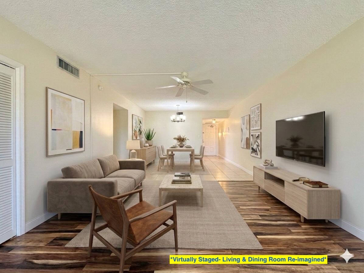 Freshly painted top-floor 2BR/2BA penthouse in a 4-story building with no neighbors above! Bright interior with north & south exposures and tranquil golf course views. Private balcony with roll-down shutters. Neutral tile & laminate flooring throughout, no carpet. Bedrooms on same side, each with ensuite bath creating a natural privacy buffer. 2024 A/C & electrical panel & new garbage disposer. Immaculate appliances in excellent condition! Storage & laundry on same floor. Secure key entry, updated lobby, elevator, lush grounds, 50-year certification complete. Maintenance includes water, cable, internet, trash & exterior pest control. Prime Palm Aire location near I-95, Turnpike, approx. 5 miles to the beach. Located near The Pomp, one of South Florida's largest mixed-use destinations, this transformative $2 billion, 220+ acre redevelopment continues to bring exciting new energy to the area. Developed by The Cordish Companies in partnership with Caesars Entertainment, The Pomp features Topgolf, Harrah's Pompano Beach, restaurants, nightlife, entertainment venues, and future plans for retail, hotels, office space, and residential living designed to create a vibrant live-work-play environment in the heart of Pompano Beach. Conveniently located approximately 8 miles from Fort Lauderdale-Hollywood International Airport and just minutes from Fort Lauderdale Executive Airport. Financially robust association with reserve funding significantly exceeding many lender requirements. Building #1 is receiving a power wash and a fresh coat of paint end of May to early June 2026!