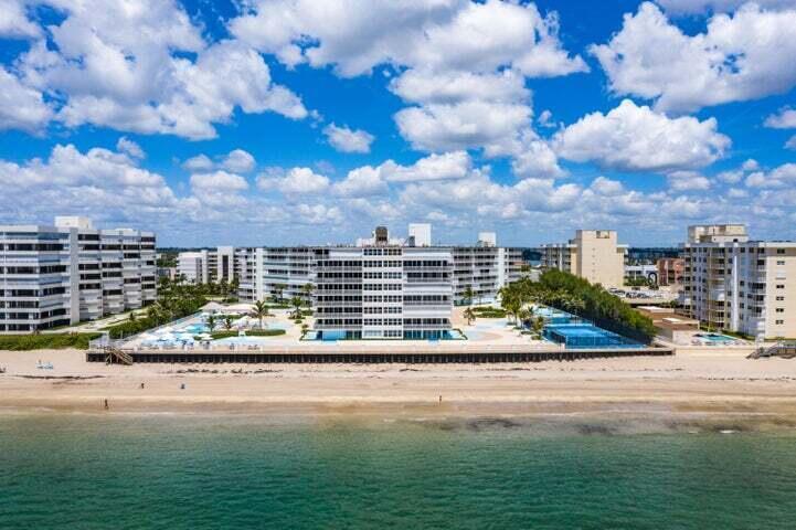 Spectacular Ocean Front Views on the top floor penthouse. Steps down to the Beach with this turnkey seasonal rental. The unit features travertine flooring, Master Bedroom spacious walk-in closet, Convertible 2nd Bedroom w/Queen size sleeper sofa with custom Shoji Screens enclosure. The amenities include, 24/7 front desk, fitness center, game room, business center, sauna, party room, onsite property manager, heated saltwater pool, tennis court, BBQ grills, gazebo, car wash area, covered garage parking. Minutes from Publix Supermarket, Ice Cream Shop, Dune Deck Restaurant, John G's, Benny's on the Beach, shopping, park and much more. Seasonal rental includes electric, water, Hotwire cable & internet. Tenants responsible for the short-term rental 13% tax. ALL AGES WELCOME.  Sorry, no smoking.