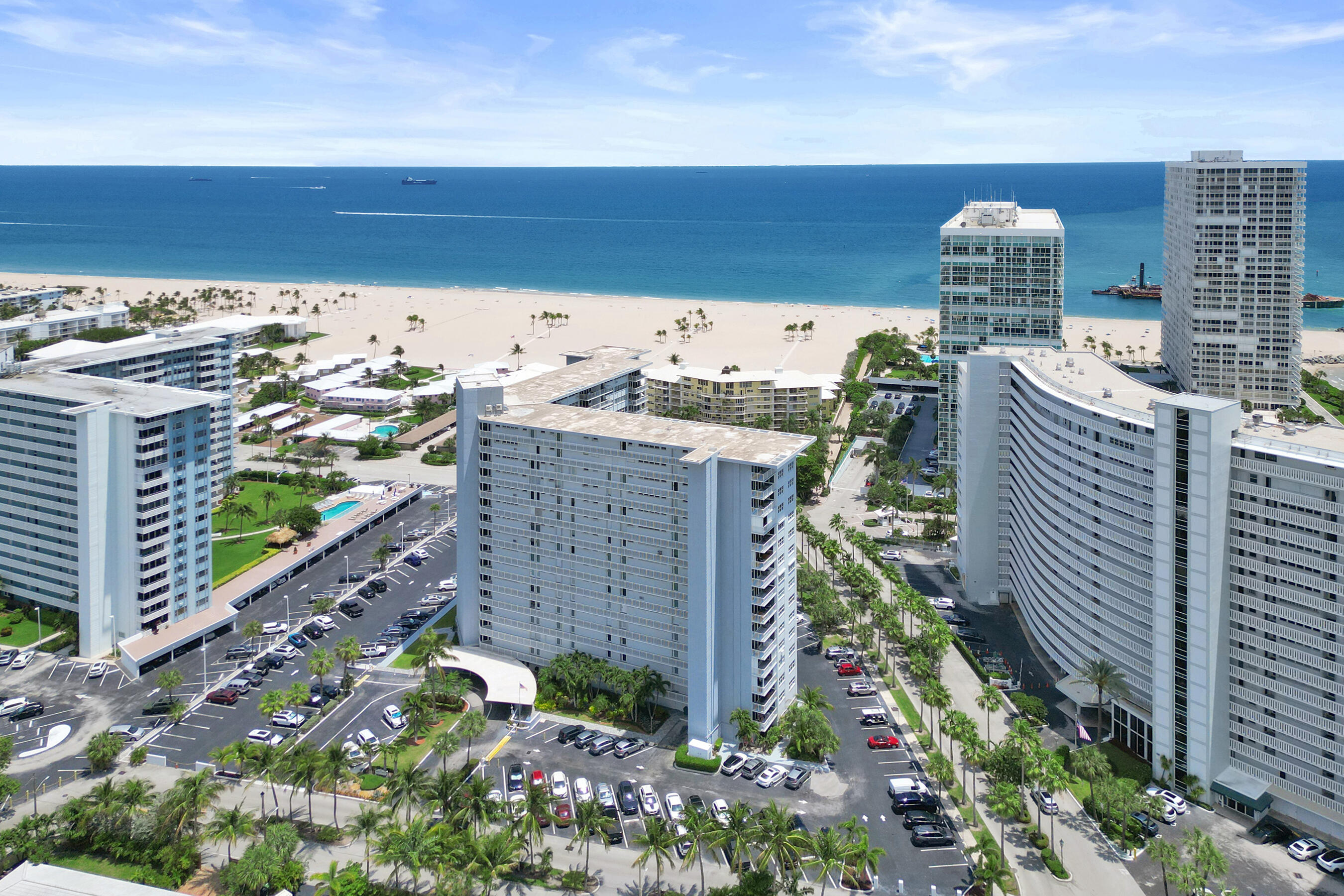 Beautifully updated 1-bedroom, 1-bath condo in East Fort Lauderdale just steps from the beach. Light, bright, and open, this residence features a modern kitchen with granite countertops, stainless steel appliances, and a seamless flow into the living space. An updated bathroom, stylish flooring throughout, new A/C, and generous closet space make this a true move-in-ready home. Enjoy stunning ocean and inlet views from your private balcony while watching cruise ships, yachts, and boats pass by — a true South Florida waterfront experience. Prime location in the heart of it all — just a short walk to Fort Lauderdale Beach and minutes to Las Olas, top dining, shopping, and the airport. Atlantic Towers is financially stable with no pending assessments and offers full amenities.