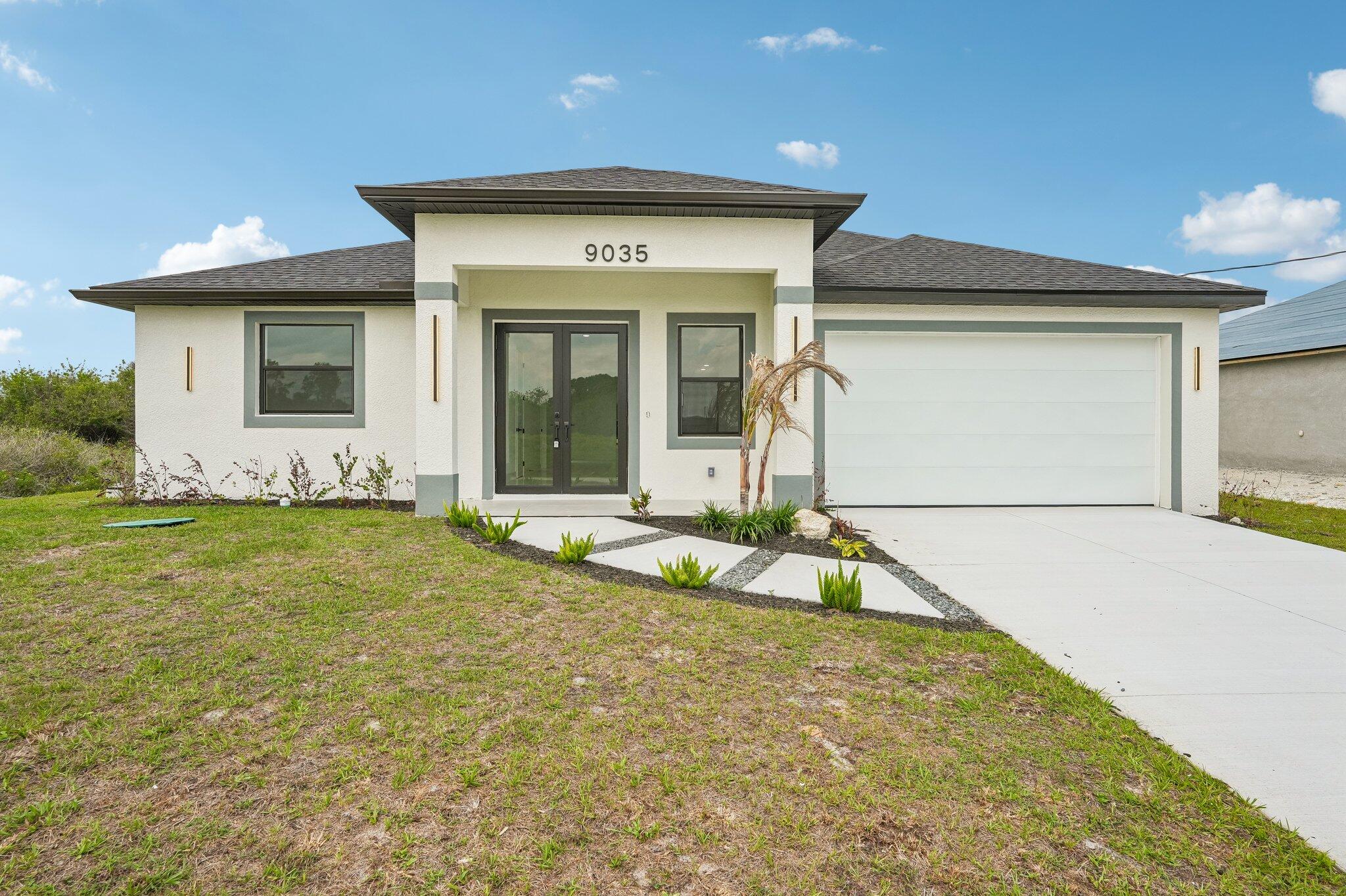 NEW CONSTRUCTION: WOW! Built in 2025, this beautifully designed new construction home offers 3 Bedroom + Bonus/Den, 2.5 Bathroom, and 1,571 square feet of thoughtfully planned living space in LaBelle, FL. Designed with today's modern family in mind, this flexible floor plan features 3 true bedrooms plus a versatile study--ideal for a home office, playroom, gym, or guest space. The open-concept layout offers a seamless flow between the living, dining, and kitchen areas, creating a functional space that is both suitable for everyday living and entertaining. The primary suite offers comfort and privacy, while two additional bedrooms and a flex room allow for adaptable living arrangements. Additional features include a spacious 2-car garage with direct access, smart home automation and security system, anti-leak roofing system, and a 10-year structural warranty for added peace of mind. The property sits on a generously sized lot up to 10,000 square feet and includes a septic system with two years of inspection and maintenance.