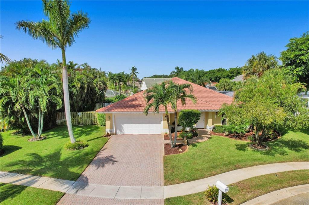 Due to multiple Ofrs, highest & best requested by 1pm Wed 9/15. Top Rated Schools close by Hm & visit 2 Community Parks (over 9 Acres) Pool, Playgrounds, Basketball, Fishing Pier, Tennis & Pickleball Courts, Trails to Walk & Ride!(See Photos & HOA Website) Ceilings throughout Hm & Garage are Redone, Knockdown Texture, Over Sized, almost 12k SQ/FT Very PRIVATE LOT in Cul-de-Sac. Plenty of room for Kids, Pets or Guests to Play. Park your Boat/Camper in Side Fenced yard. Tile flooring throughout Living Area & Owners suite w/ New Carpeting just laid in Living Rm & 2 guest Bedrms. Waterfall Feature in L Shaped Pool.(Separate Hot Tub & Cover, Solar Pool Heat system, Security Cameras & 2 Theater Sound Systems, included ASIS) Sprinklers on Well, Hurricane Shutters, Garage Door, All Openings Rated