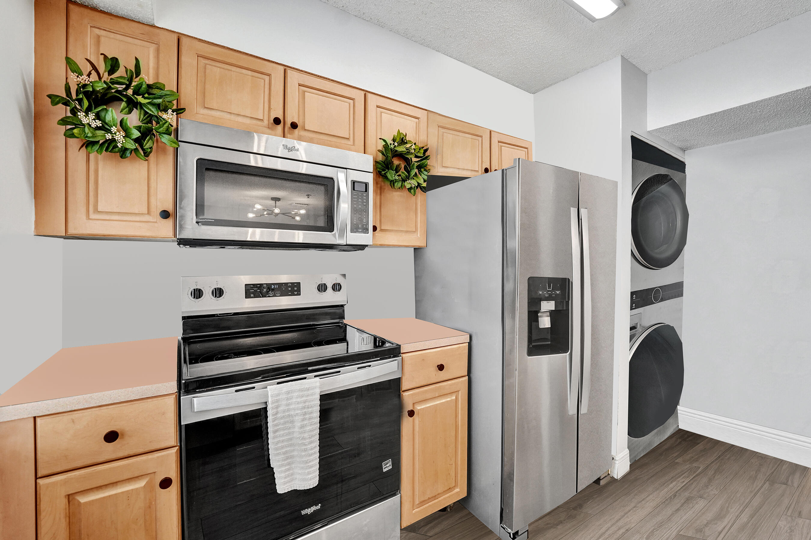Welcome to easy, stylish living in the heart of Weston! This bright 2-bedroom, 2.5-bath two-story townhome offers a comfortable layout with tile floors downstairs, updated bathrooms, and an A/C replaced in 2023 for peace of mind. Stainless steel appliances and washer and dryer have all been updated within the last 5 years. Enjoy hurricane shutters, low-maintenance living, no rental restrictions, and no HOA approval needed. Centrally located near shopping, dining, parks, major highways, and top-rated Weston schools, this home delivers the relaxed South Florida lifestyle you've been looking for! Investor and pet friendly! INVESTORS, Can RENT IMMEDIATELY!